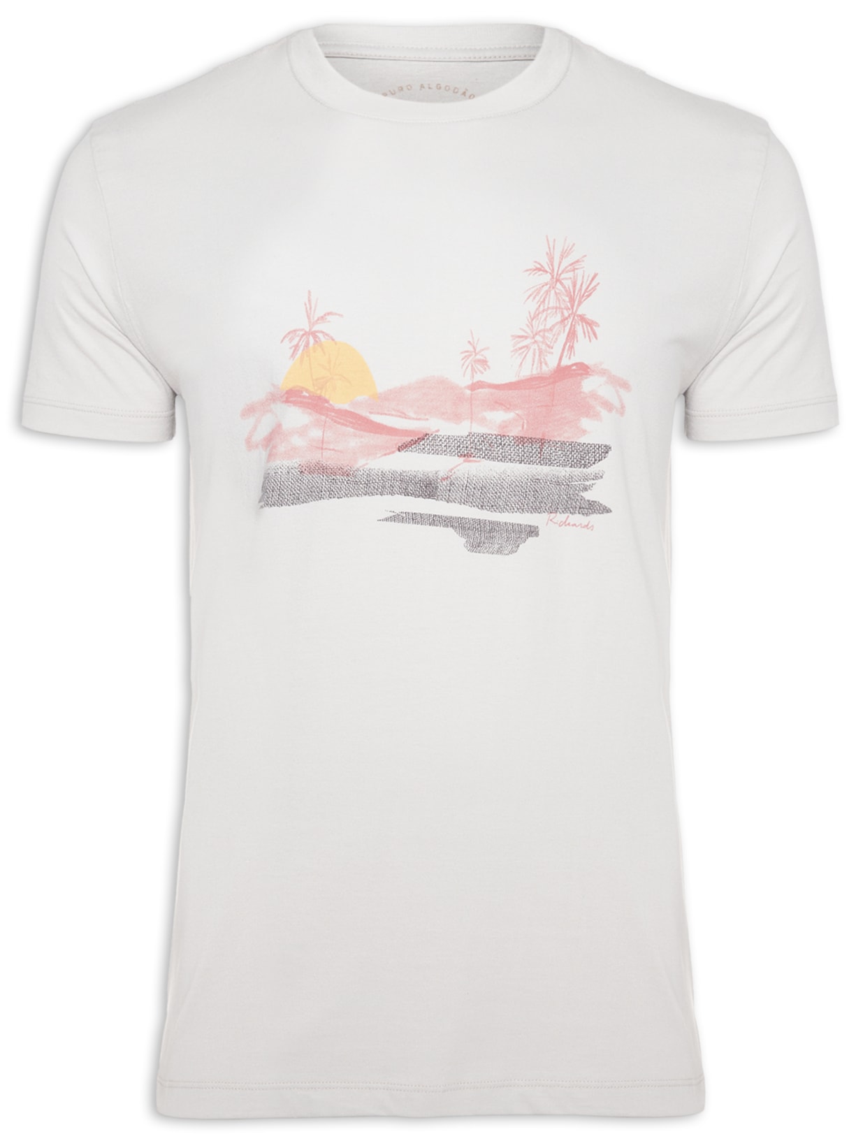 Camiseta Masculina Sun And Mountain Cinza Richards