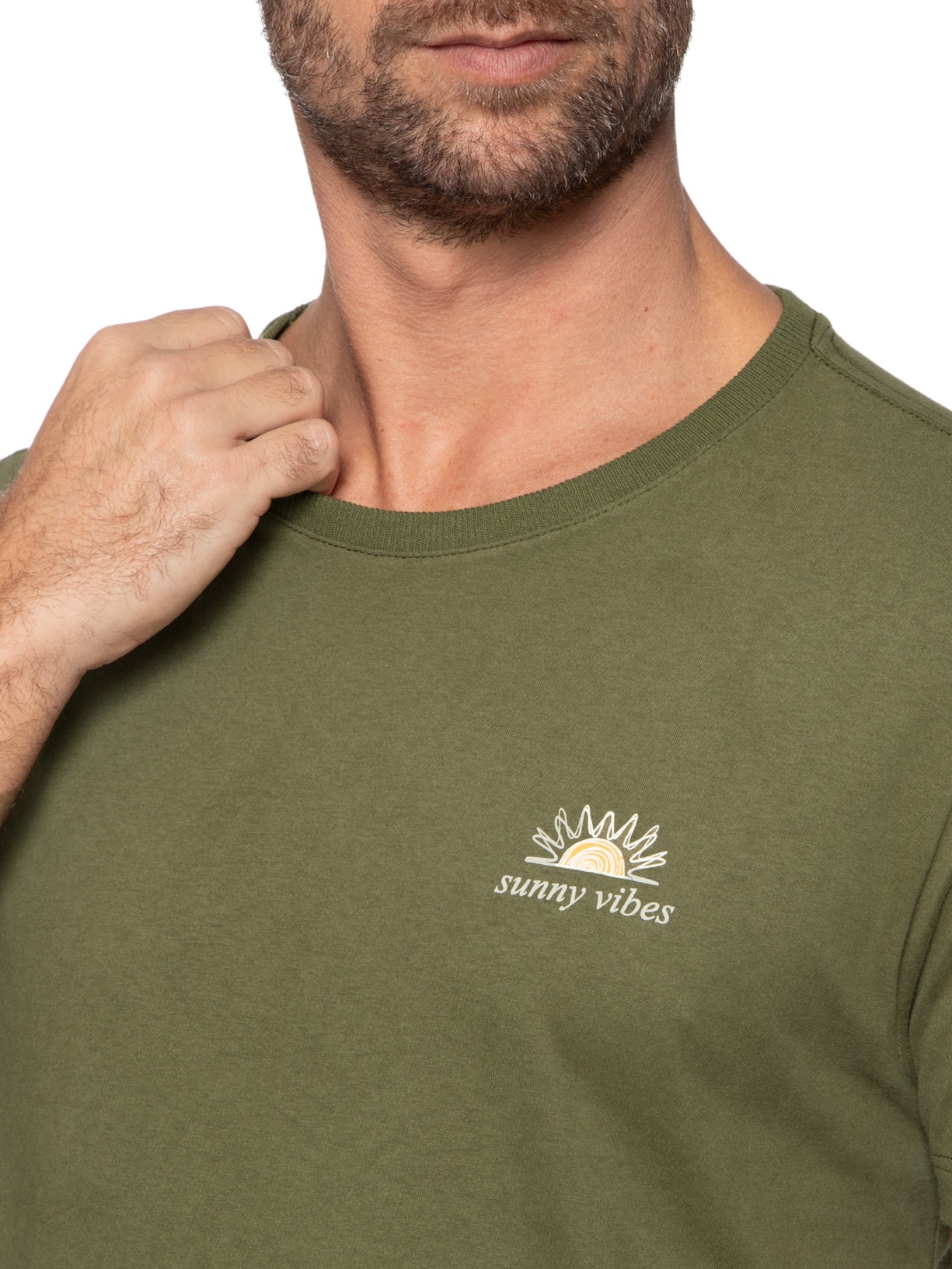 Camiseta Masculina Sunny Vibes Verde Melty Rj