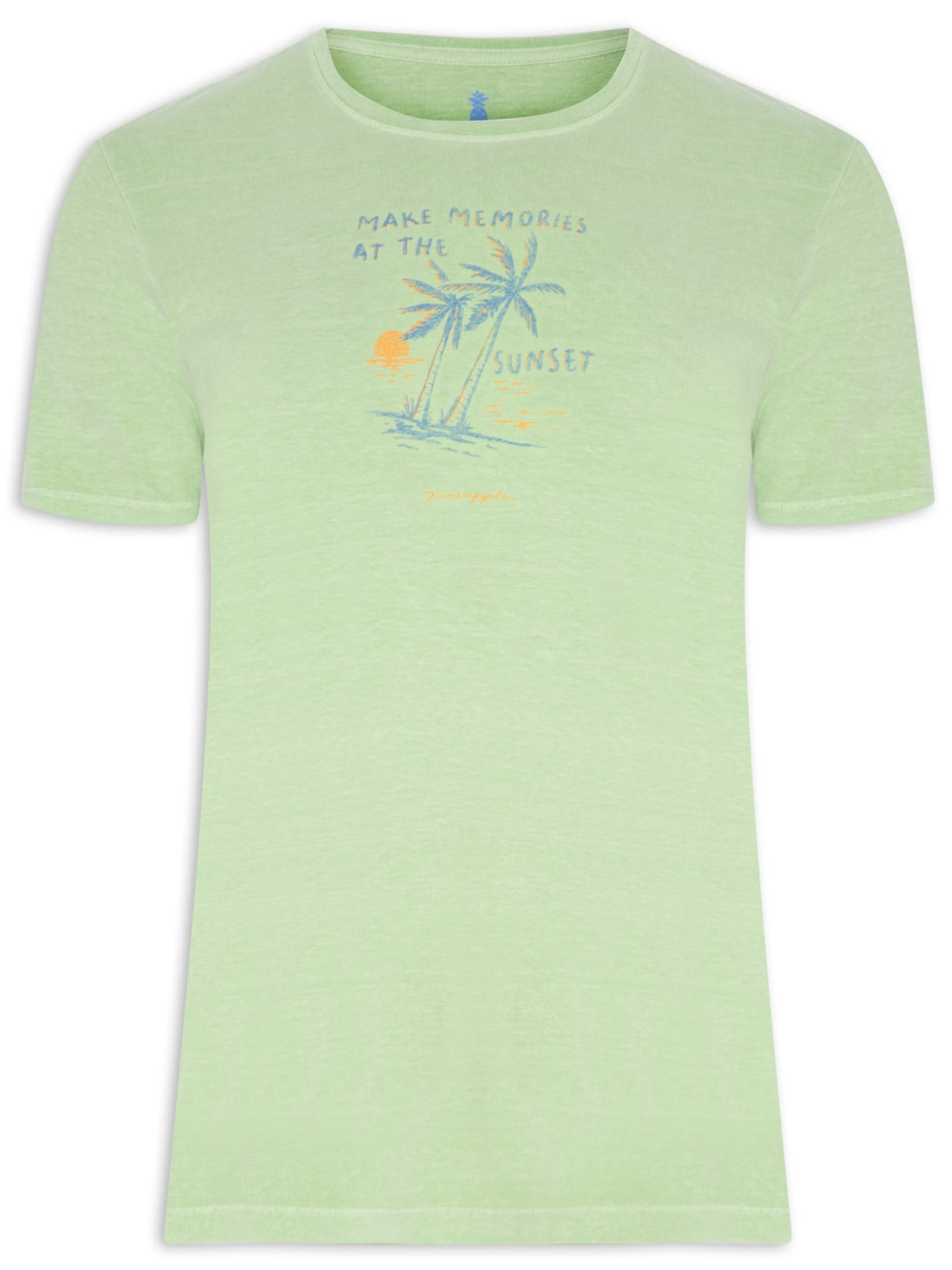 Camiseta Masculina Sunset Memories Verde Pineapple