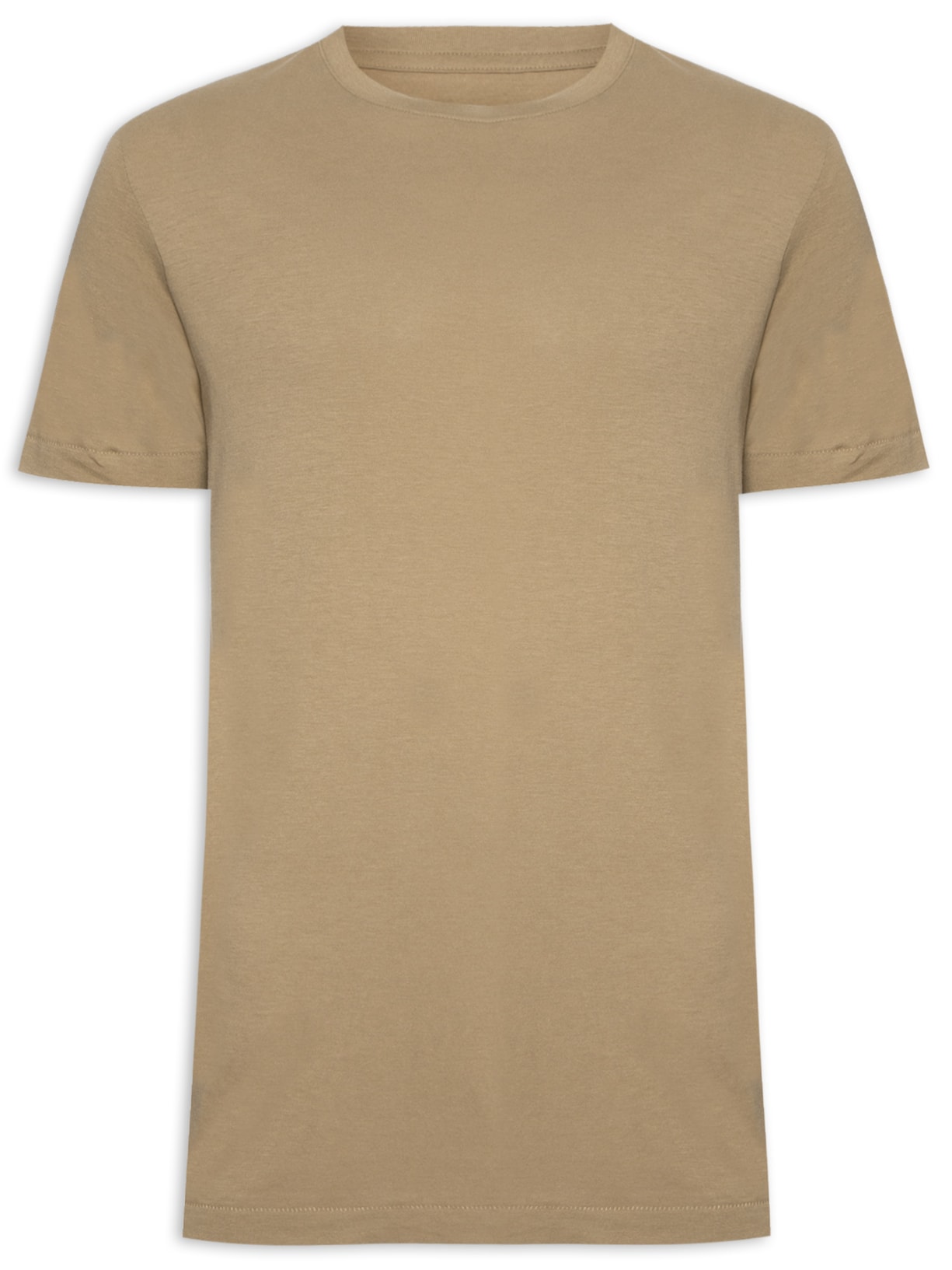 Camiseta Masculina Supersoft Color Manga Curta - Bege