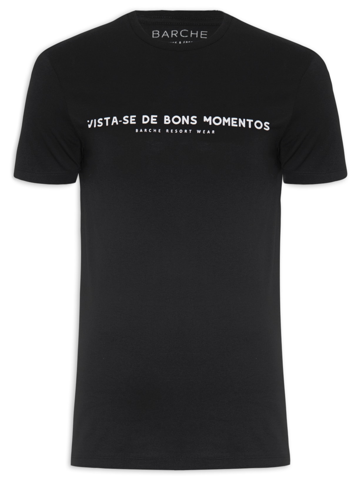 Camiseta Masculina Supersoft Estampada Vista-se De Bons Momentos - Preto