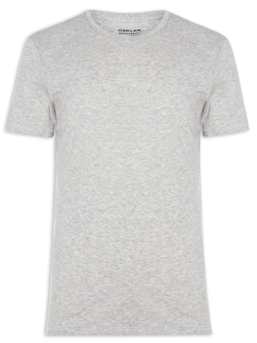 Camiseta Masculina Supersoft Manga Curta - Cinza