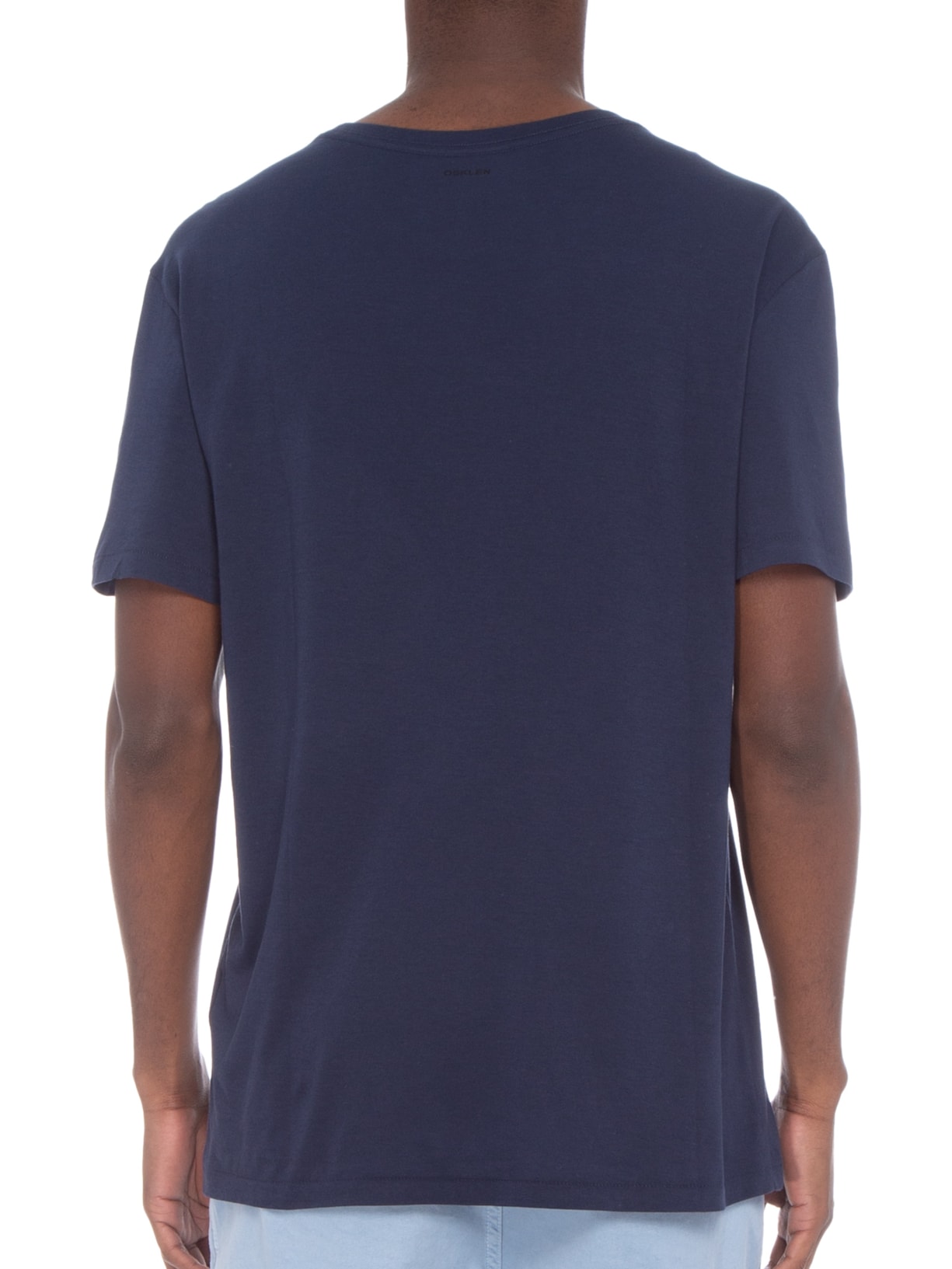 Camiseta Masculina Supersoft Pocket Azul Osklen