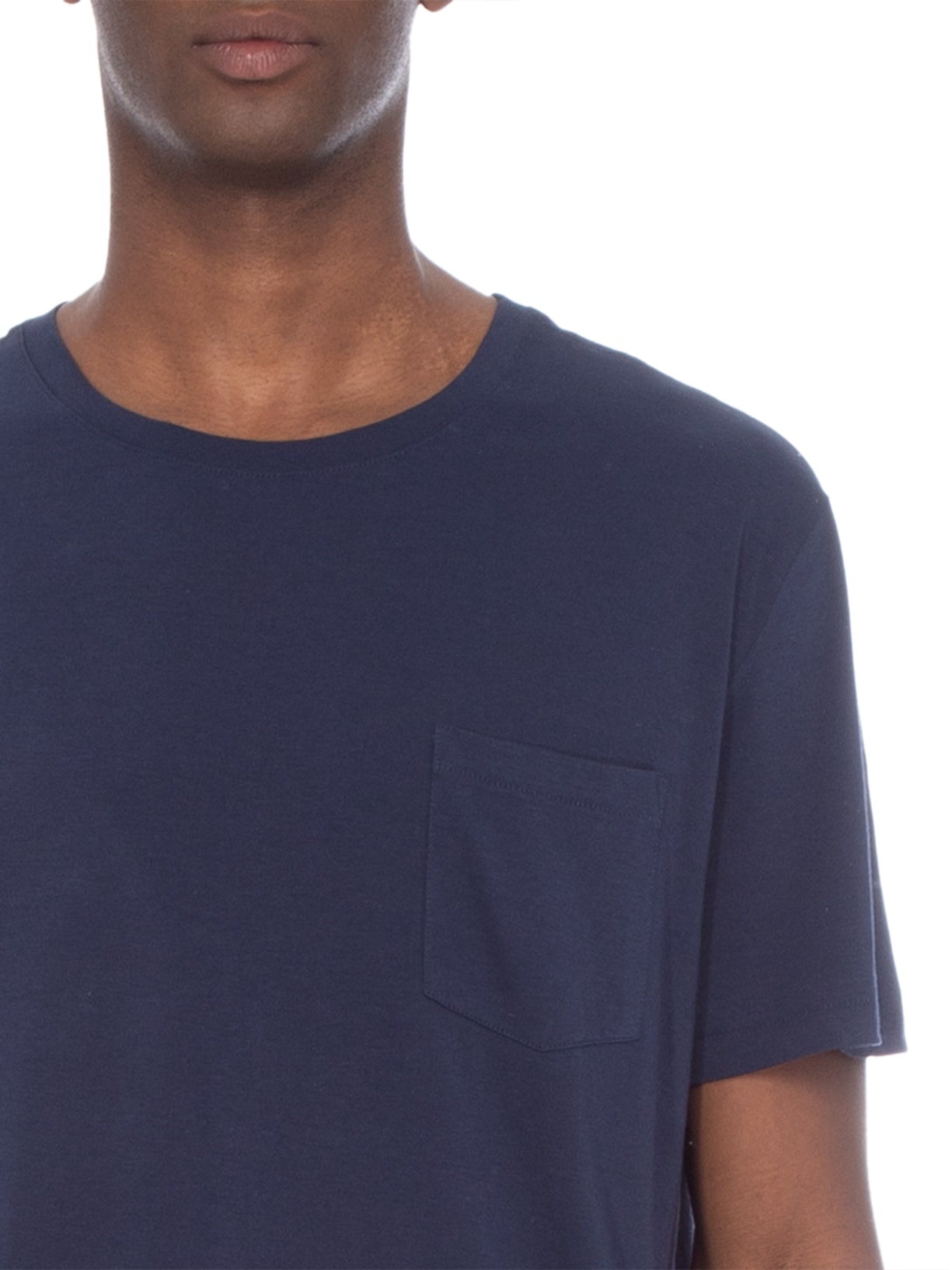 Camiseta Masculina Supersoft Pocket Azul Osklen