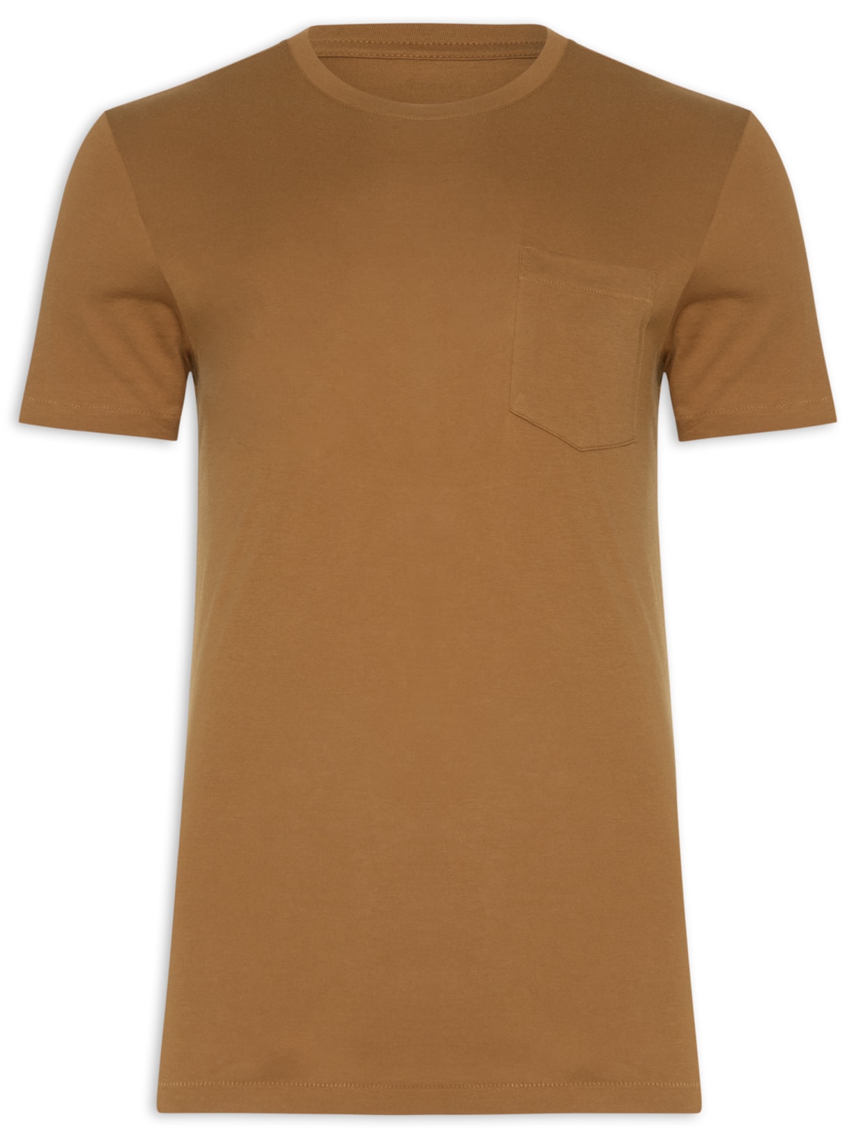 Camiseta Masculina Supersoft Pocket - Marrom