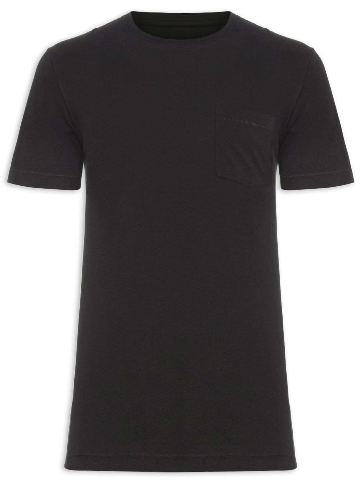 Camiseta Masculina Supersoft Pocket - Preto