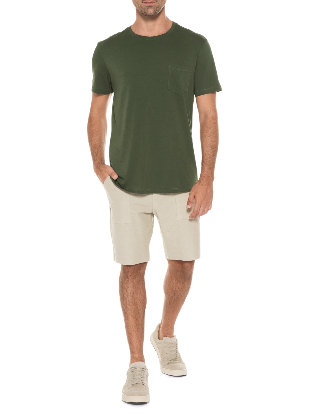 Camiseta Masculina Supersoft Pocket Verde Osklen