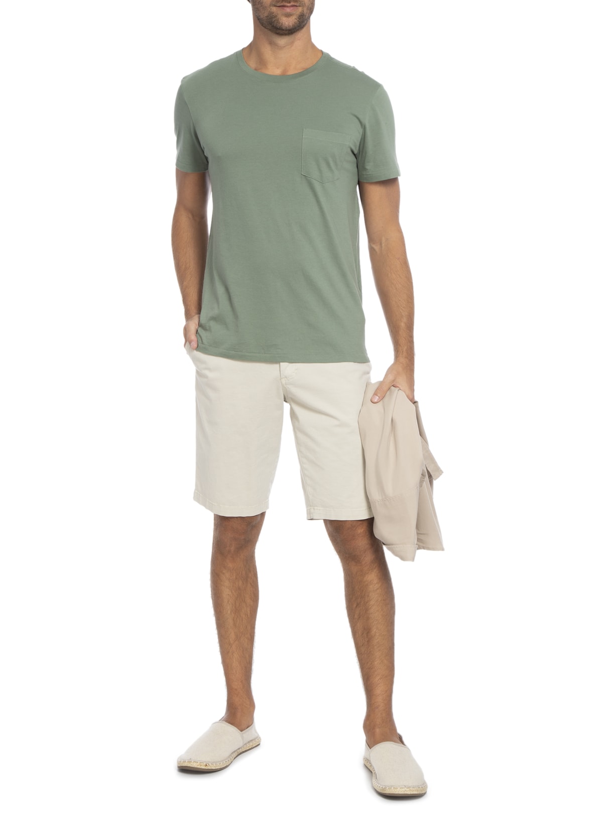 Camiseta Masculina Supersoft Pocket Verde Osklen