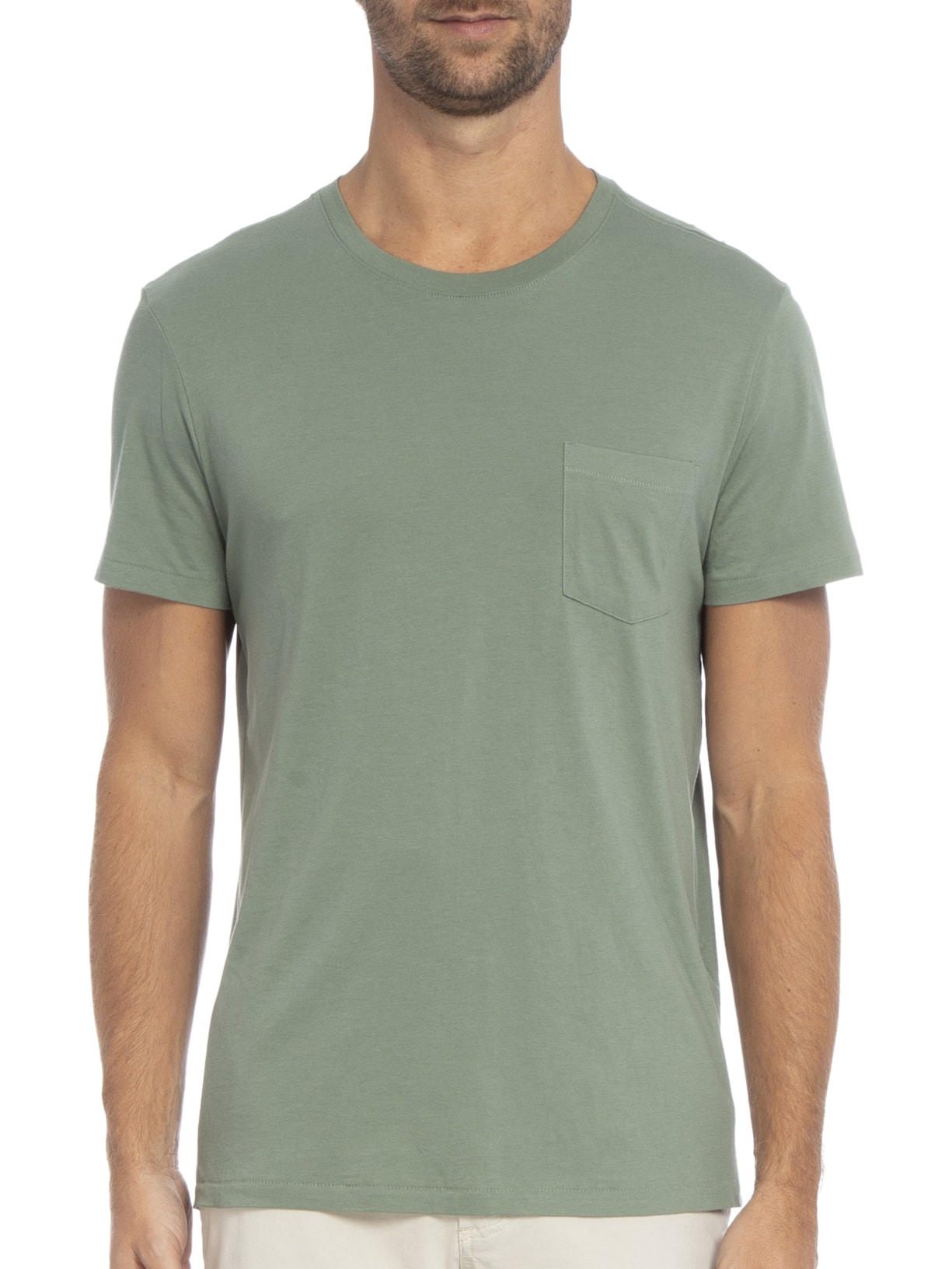 Camiseta Masculina Supersoft Pocket Verde Osklen