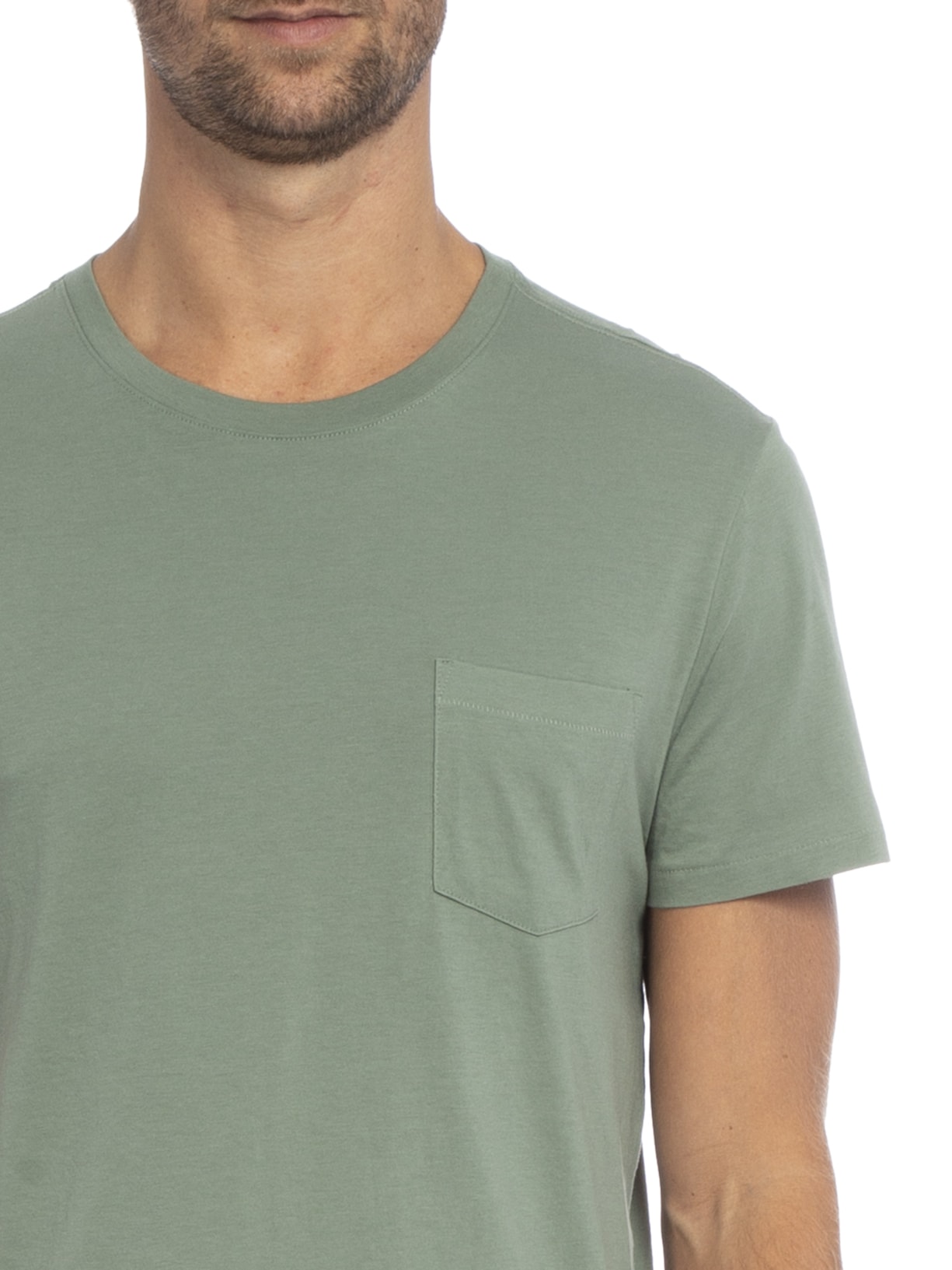Camiseta Masculina Supersoft Pocket Verde Osklen