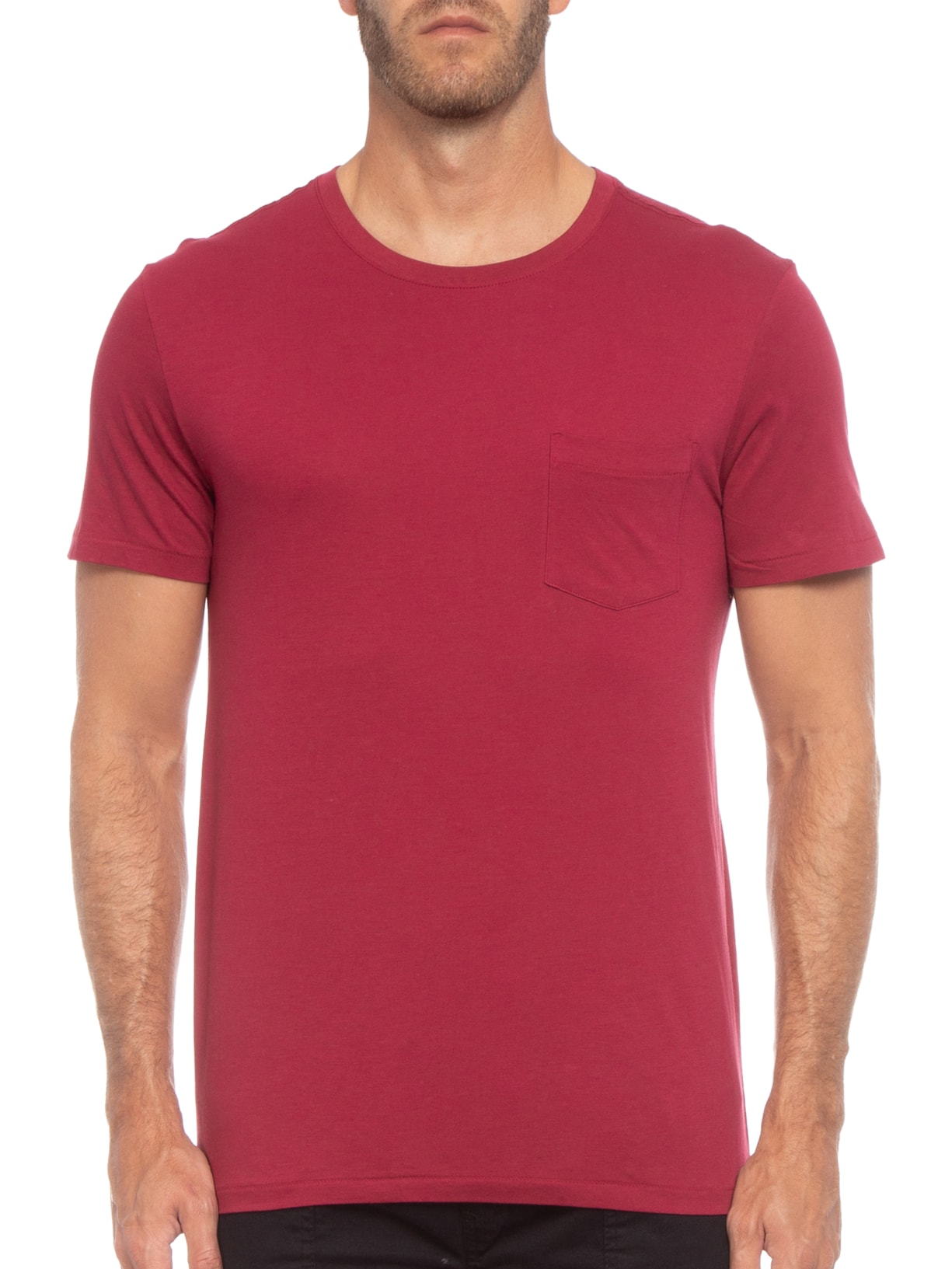 Camiseta Masculina Supersoft Pocket Vermelho Osklen