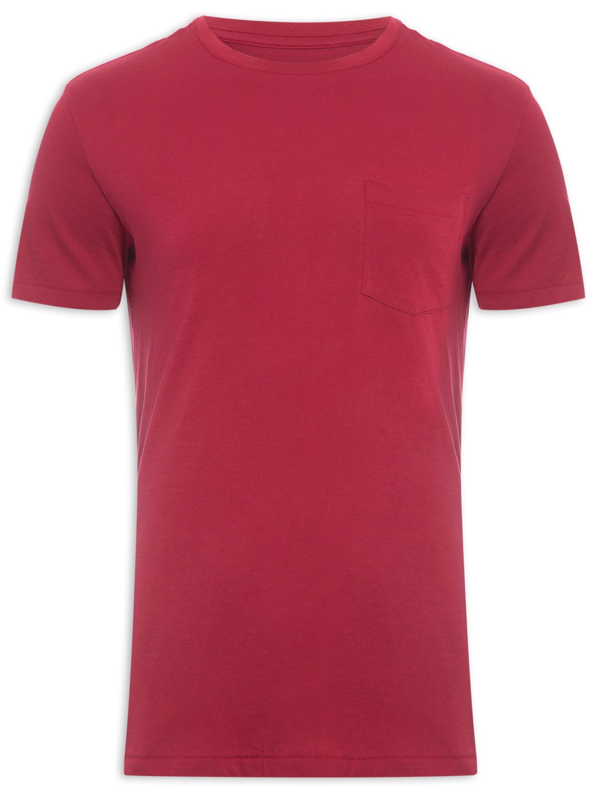 Camiseta Masculina Supersoft Pocket - Vermelho