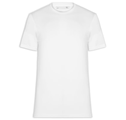 Camiseta Masculina Supima Manga Curta Gola Careca - Branco 