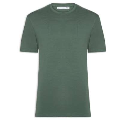 Camiseta Masculina Supima Manga Curta Gola Careca - Verde