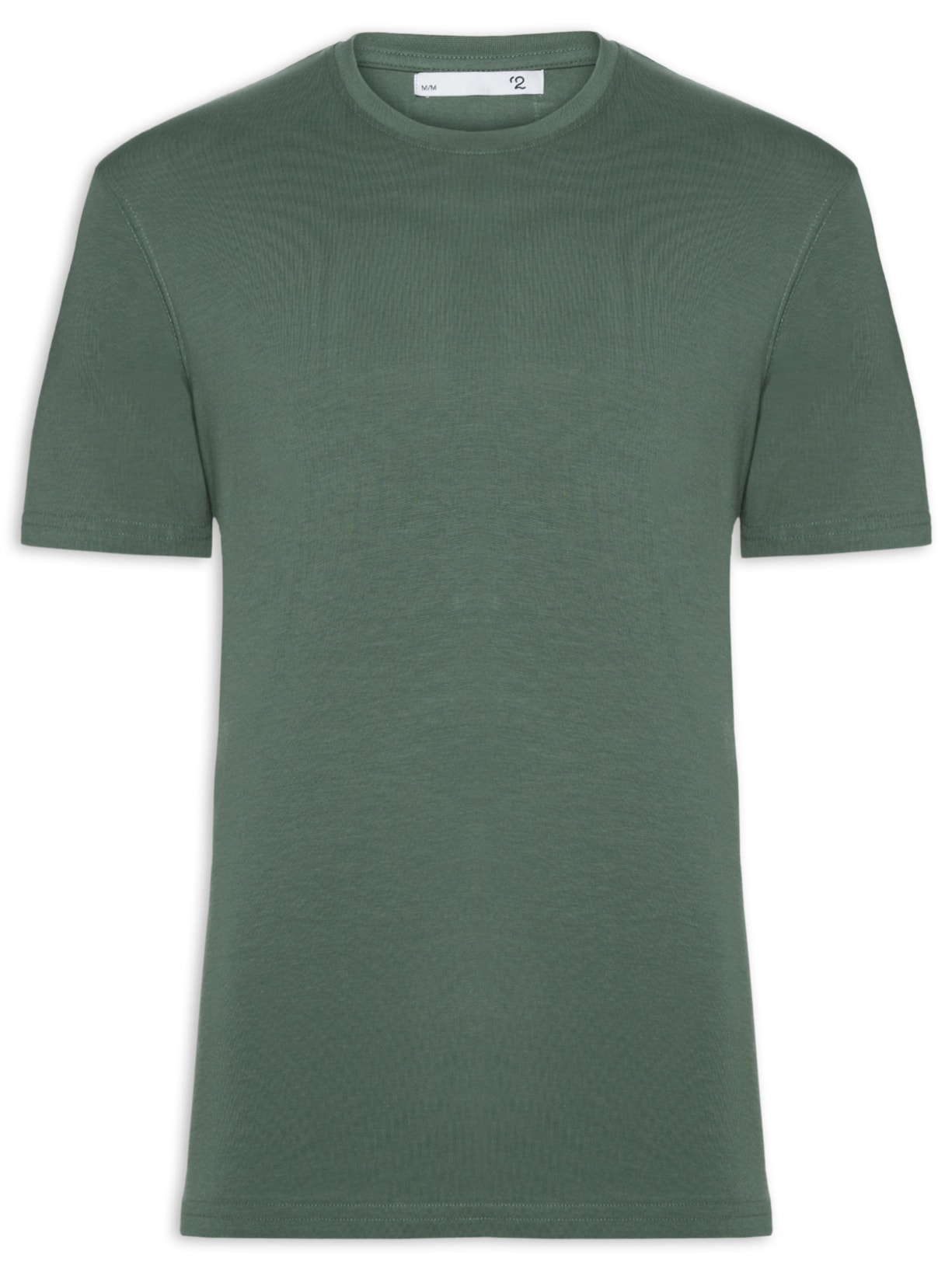 Camiseta Masculina Supima Manga Curta Gola Careca - Verde