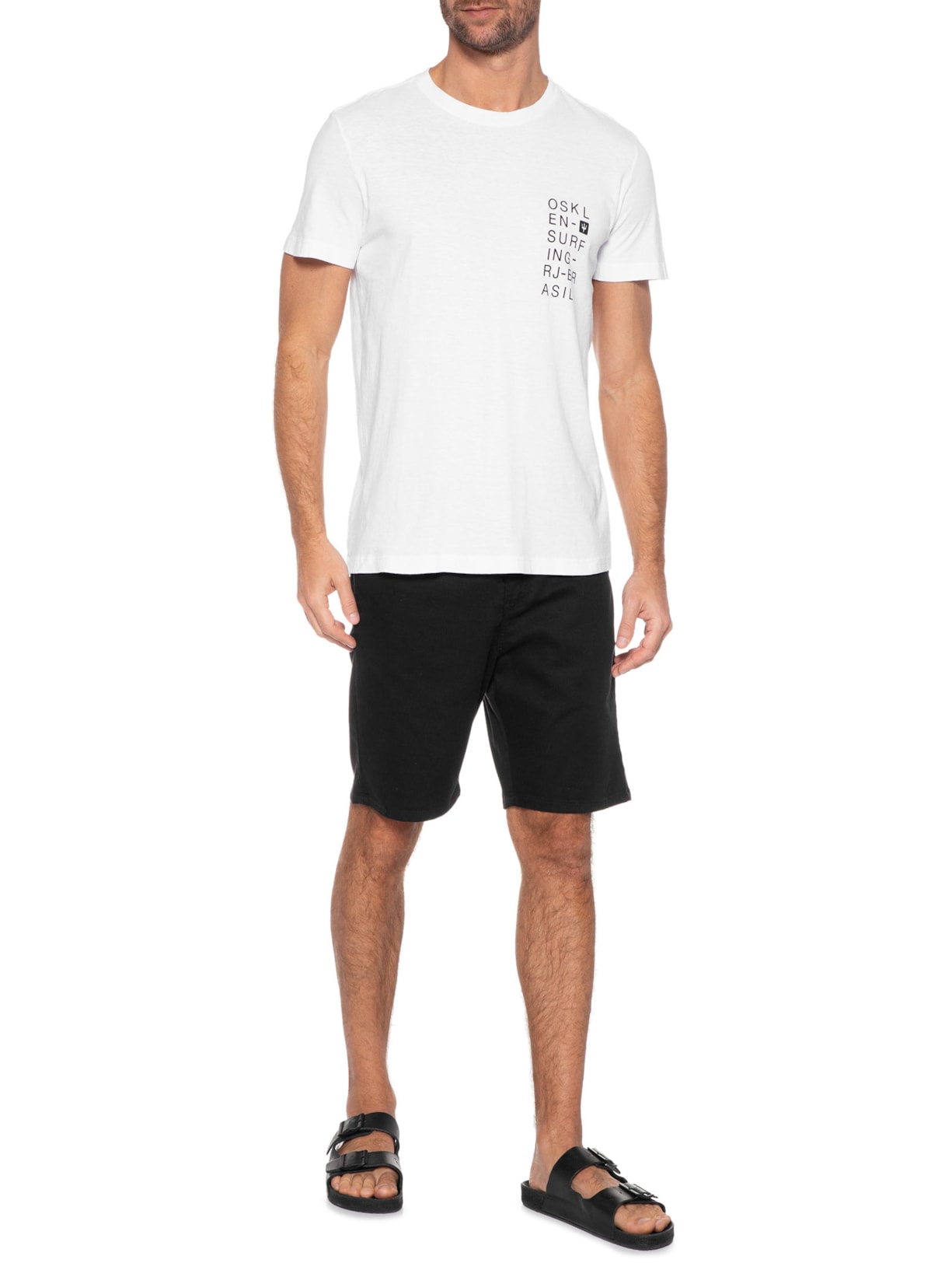 Camiseta Masculina Surfing Rj Branco Osklen