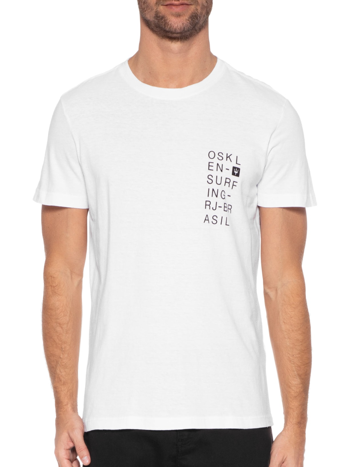 Camiseta Masculina Surfing Rj Branco Osklen