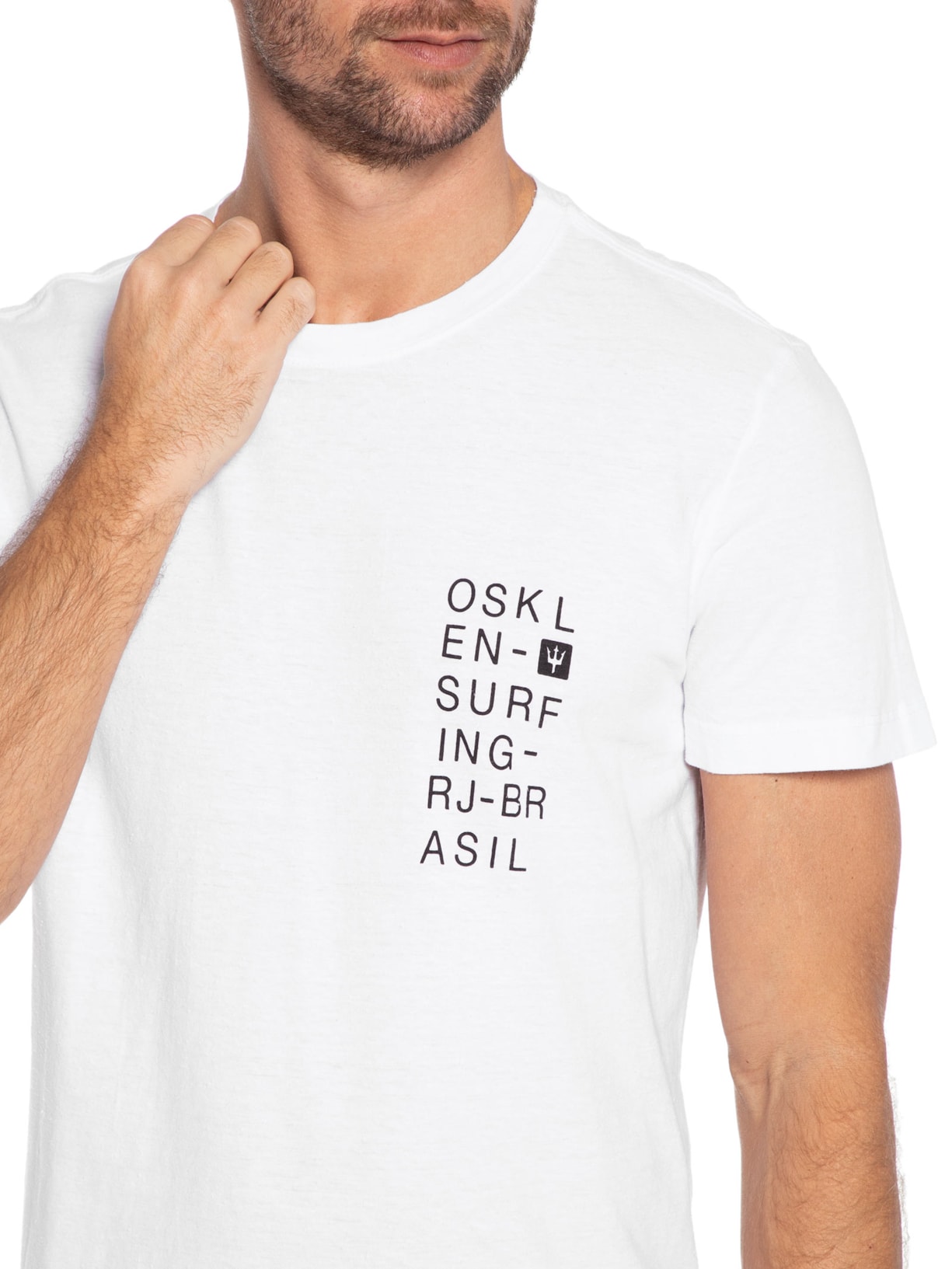 Camiseta Masculina Surfing Rj Branco Osklen