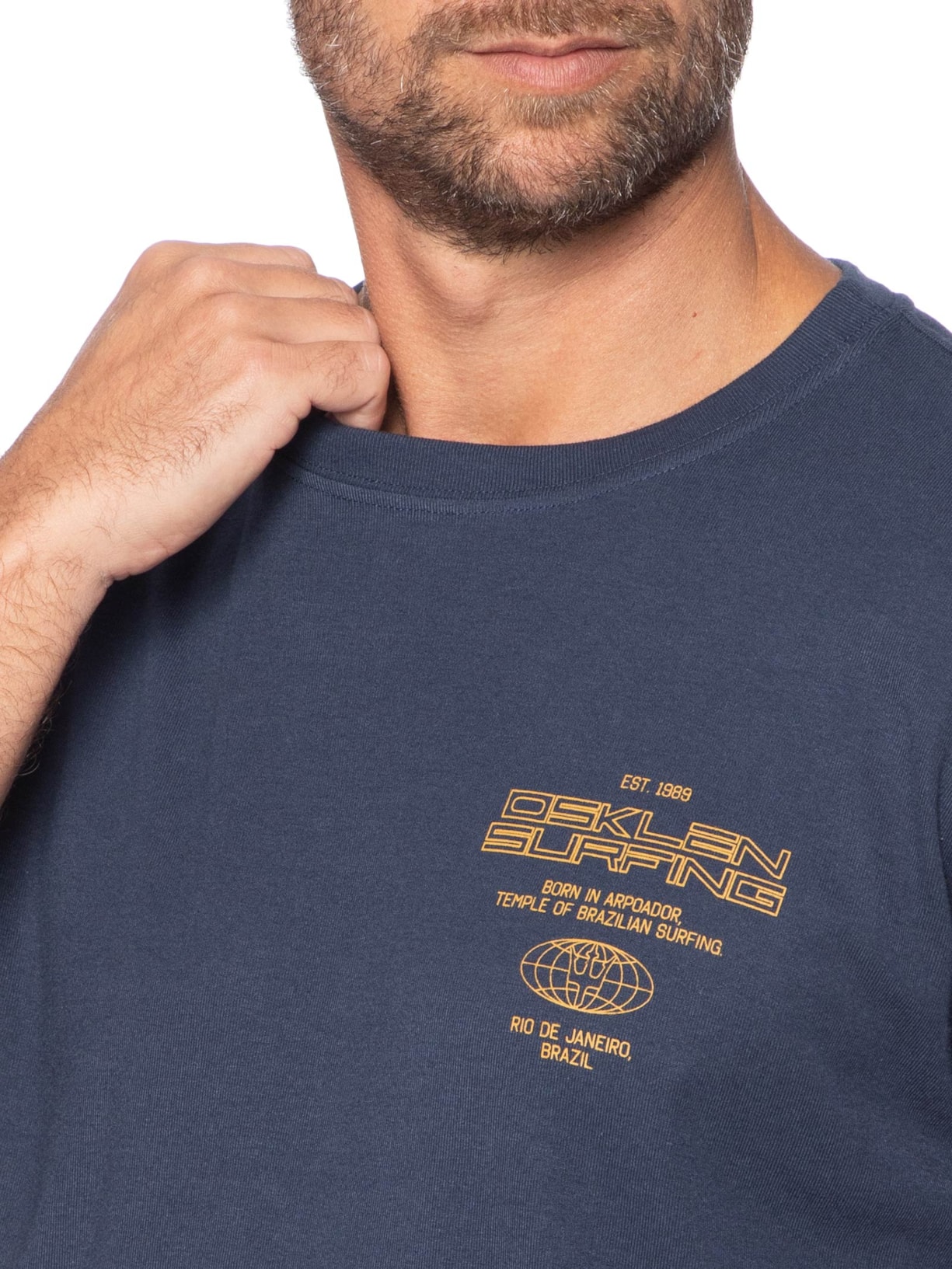 Camiseta Masculina Surfing Tag Azul Osklen