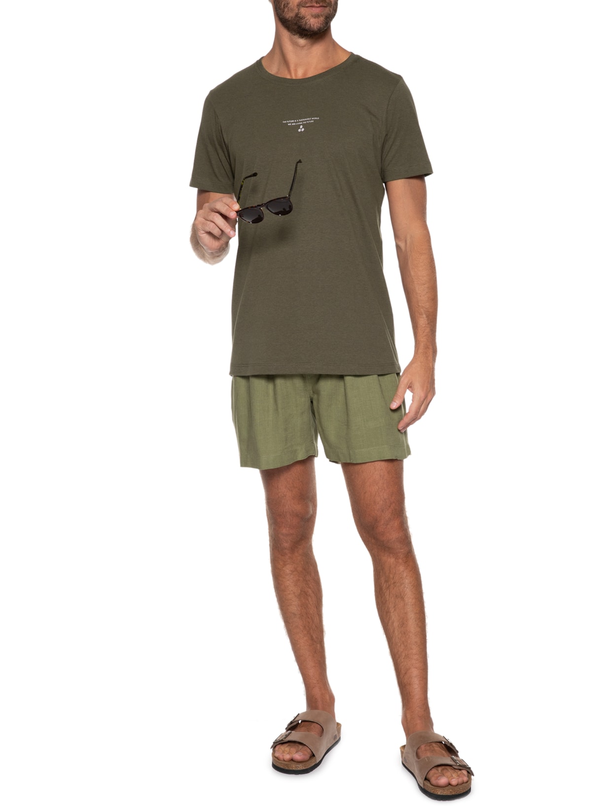 Camiseta Masculina Sustanable World Marrom Urbô