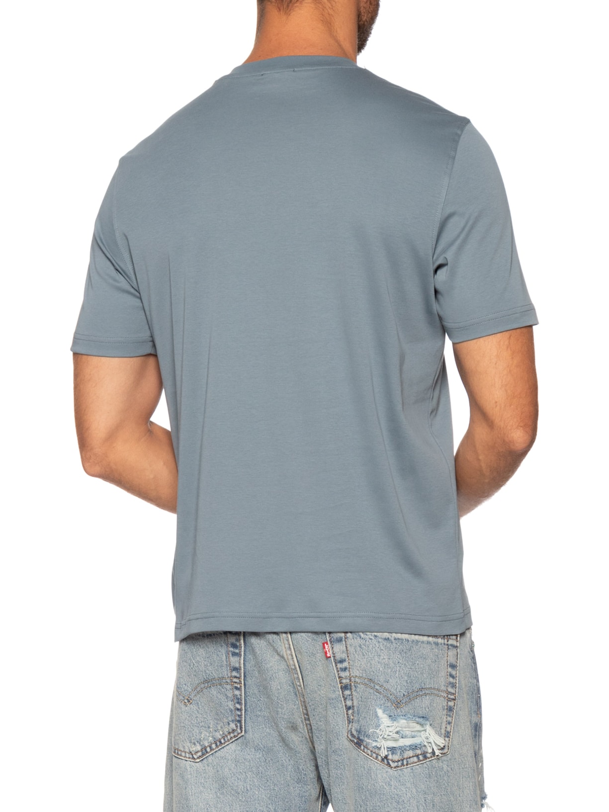 Camiseta Masculina T-Adjust-Doval-Pj Maglietta Azul Diesel