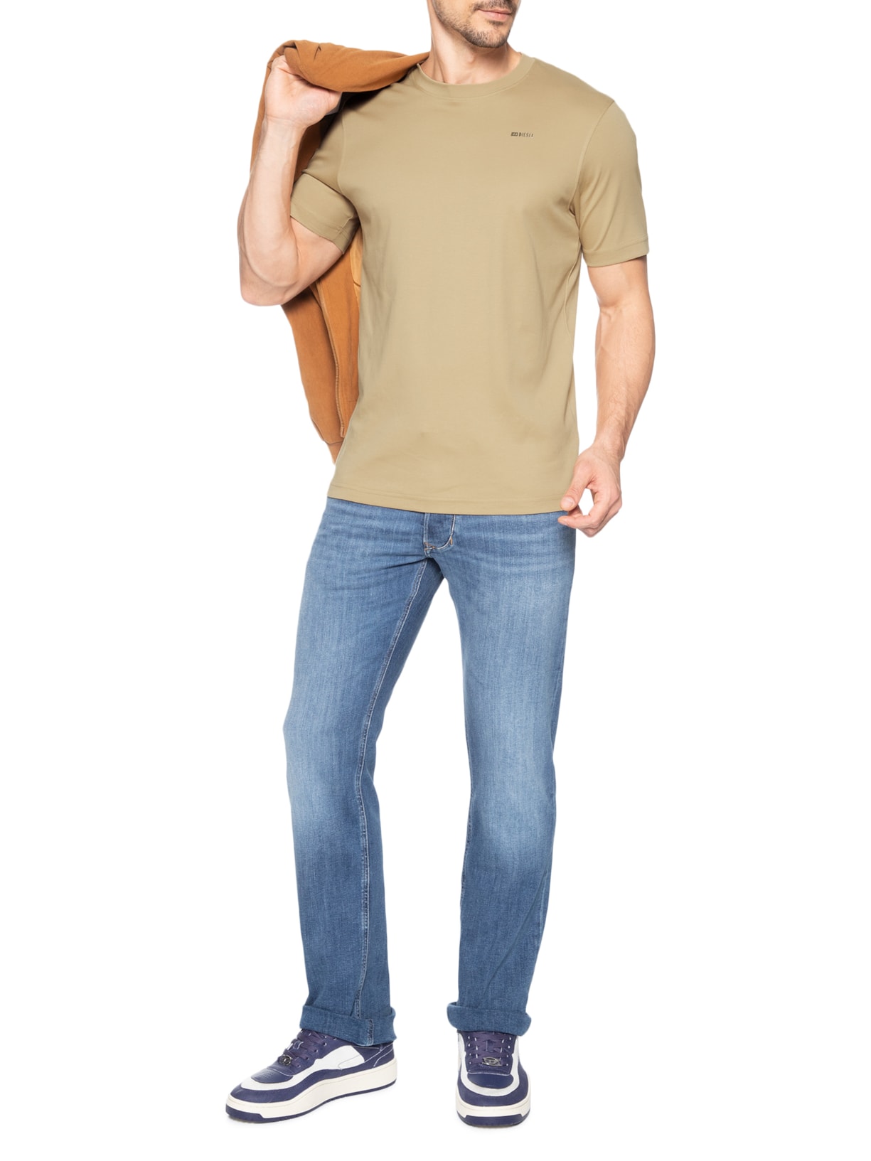 Camiseta Masculina T-Adjust-Met Bege Diesel