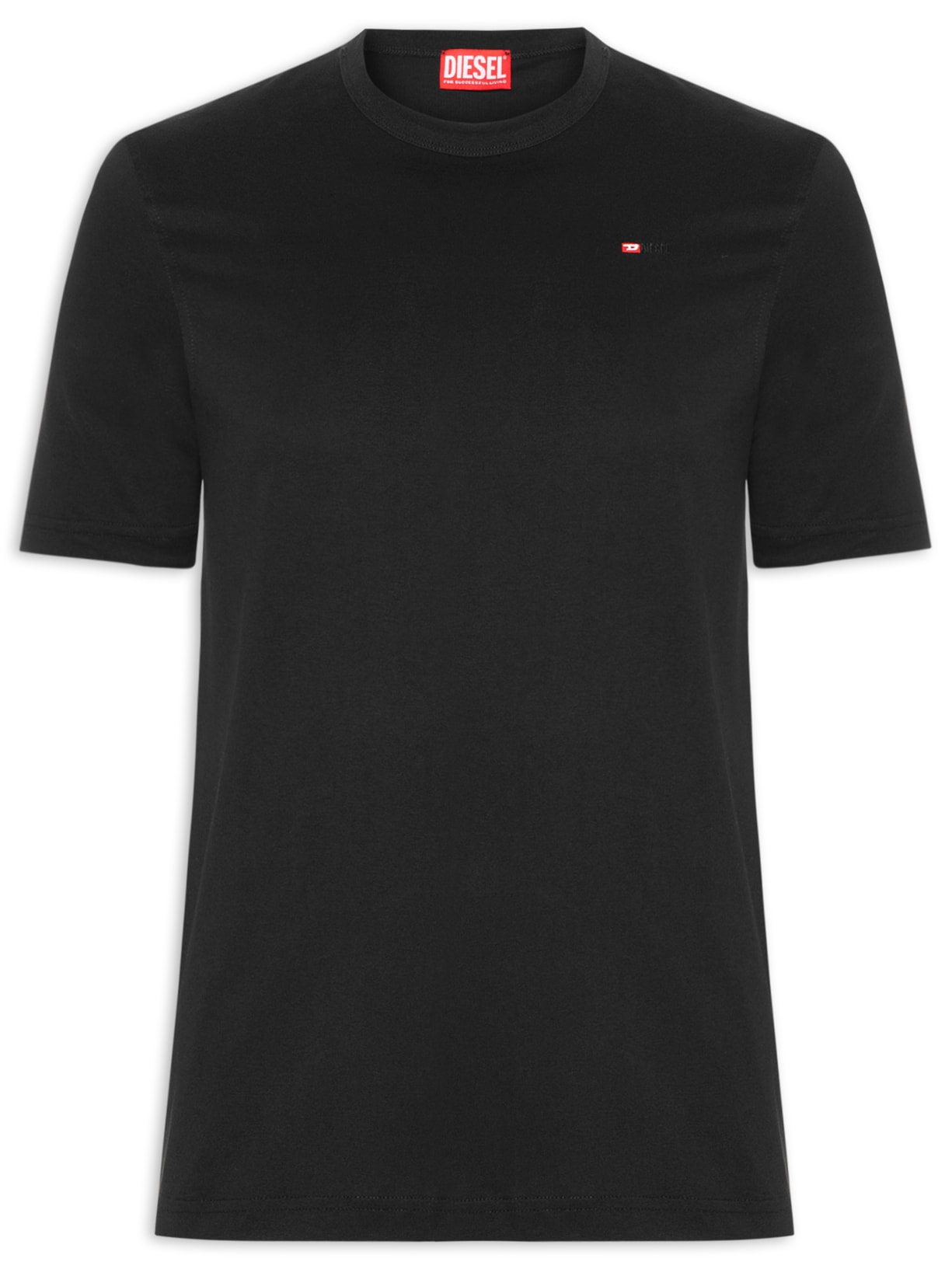 Camiseta Masculina T-Adjust-Microdiv Com Logo Bordado - Preto