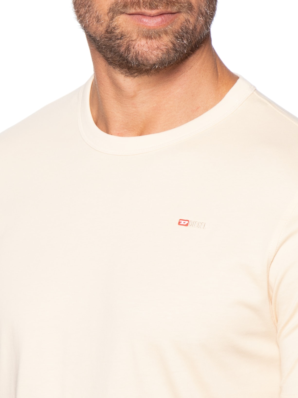 Camiseta Masculina T-Adjust-Microdiv Maglietta Bege Diesel