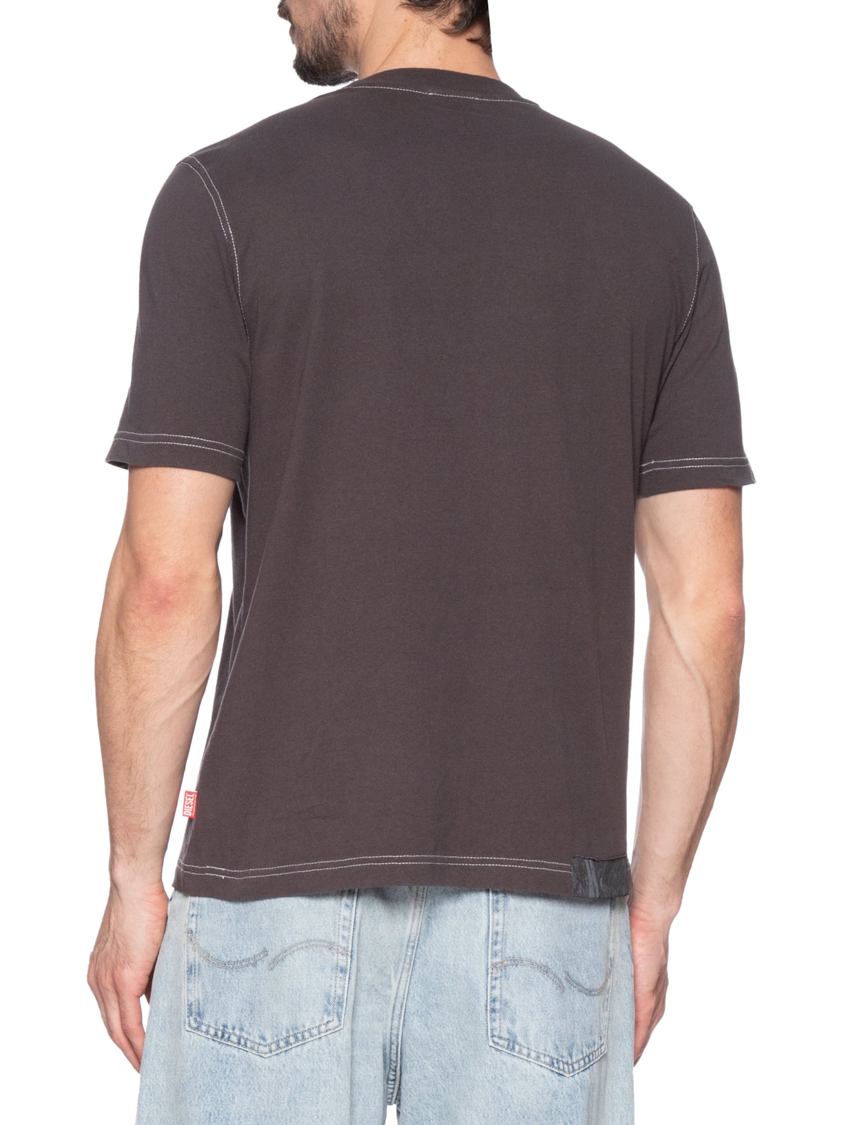 Camiseta Masculina T-Adjust Q4 Maglietta Cinza Diesel