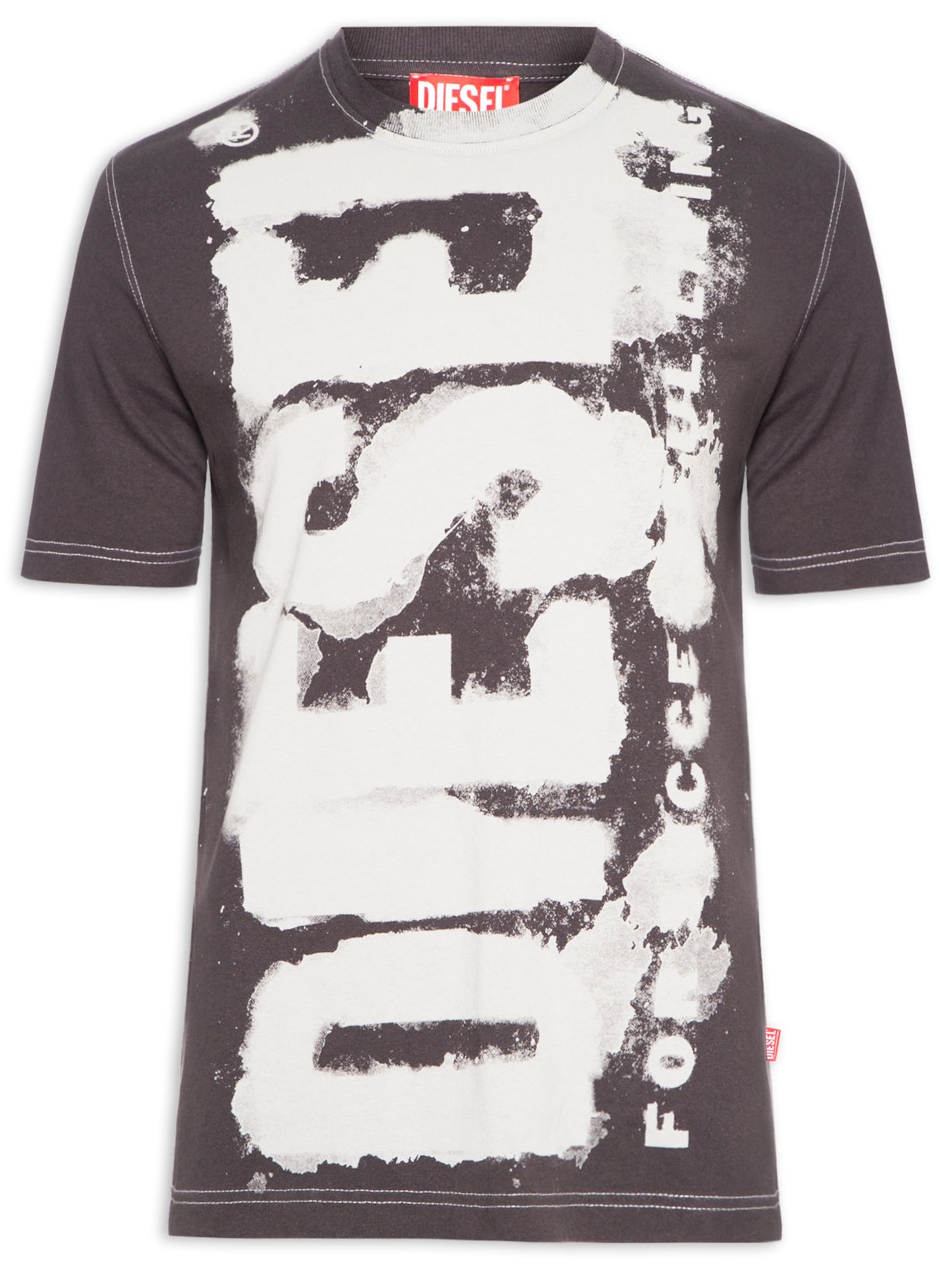 Camiseta Masculina T-Adjust Q4 Maglietta Cinza Diesel