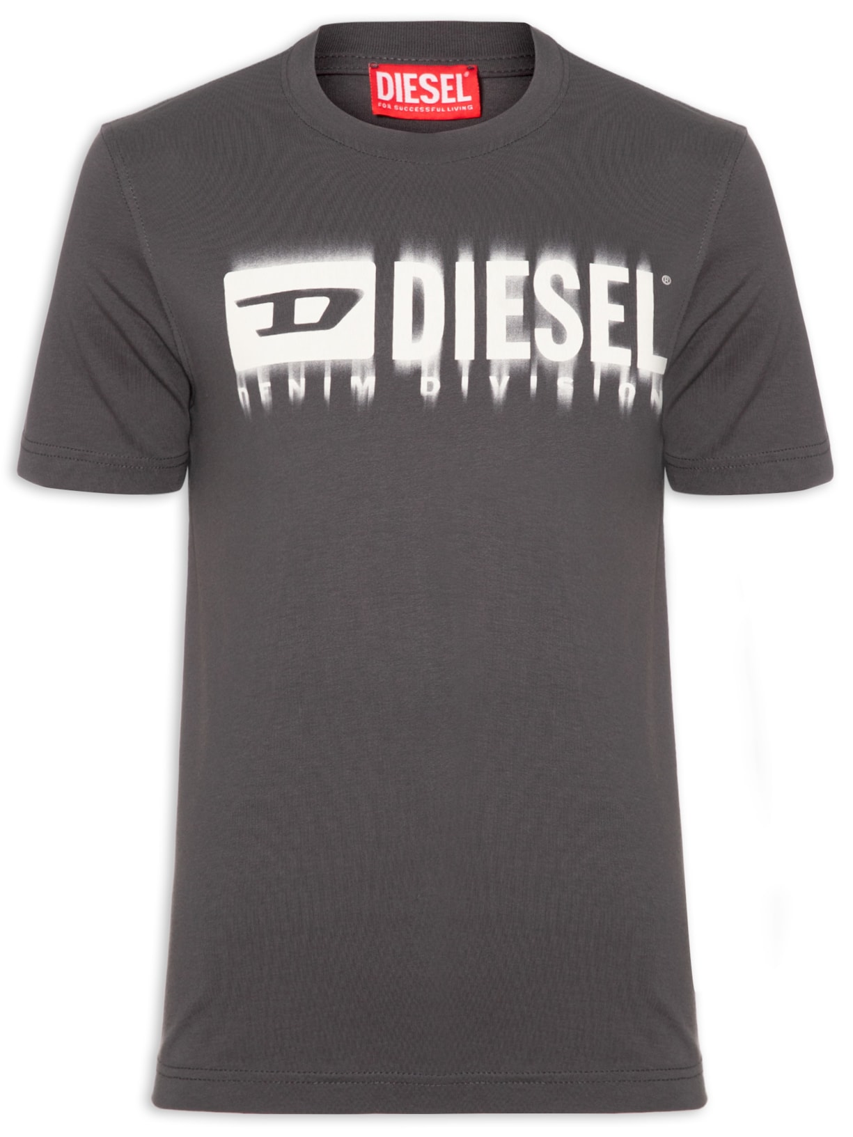 Camiseta Masculina T-Adjust Q7 Logo Print - Cinza