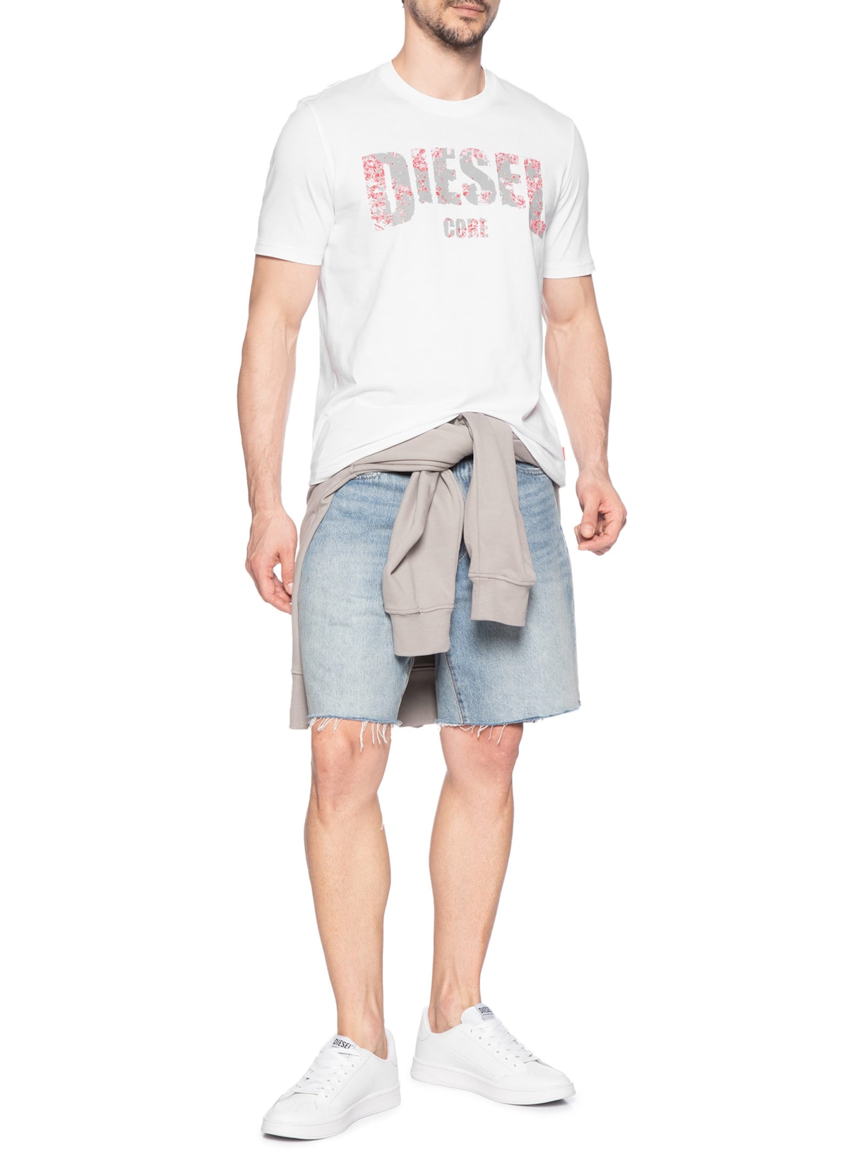 Camiseta Masculina T-Adjust-R25 Maglietta Branco Diesel