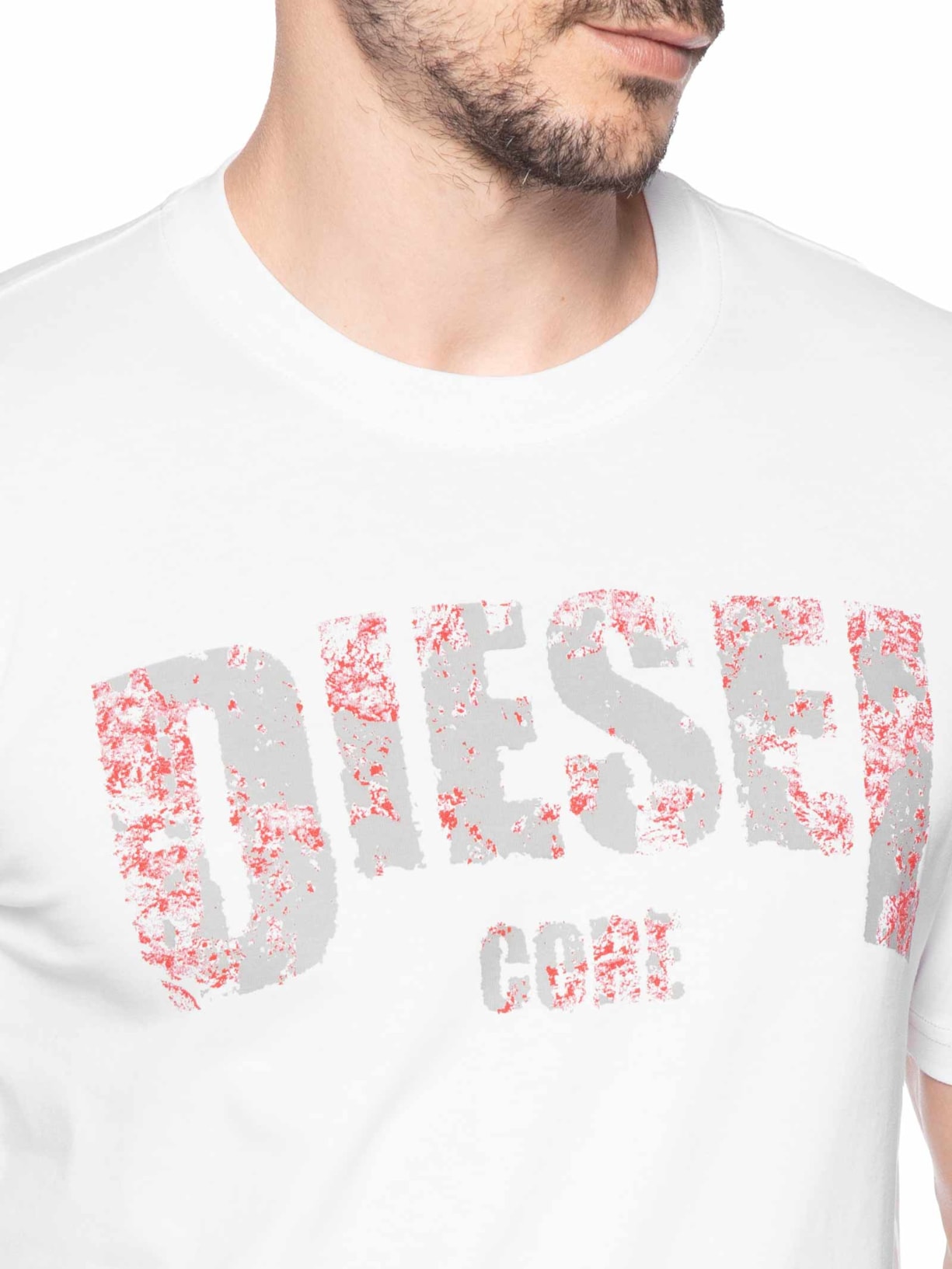 Camiseta Masculina T-Adjust-R25 Maglietta Branco Diesel
