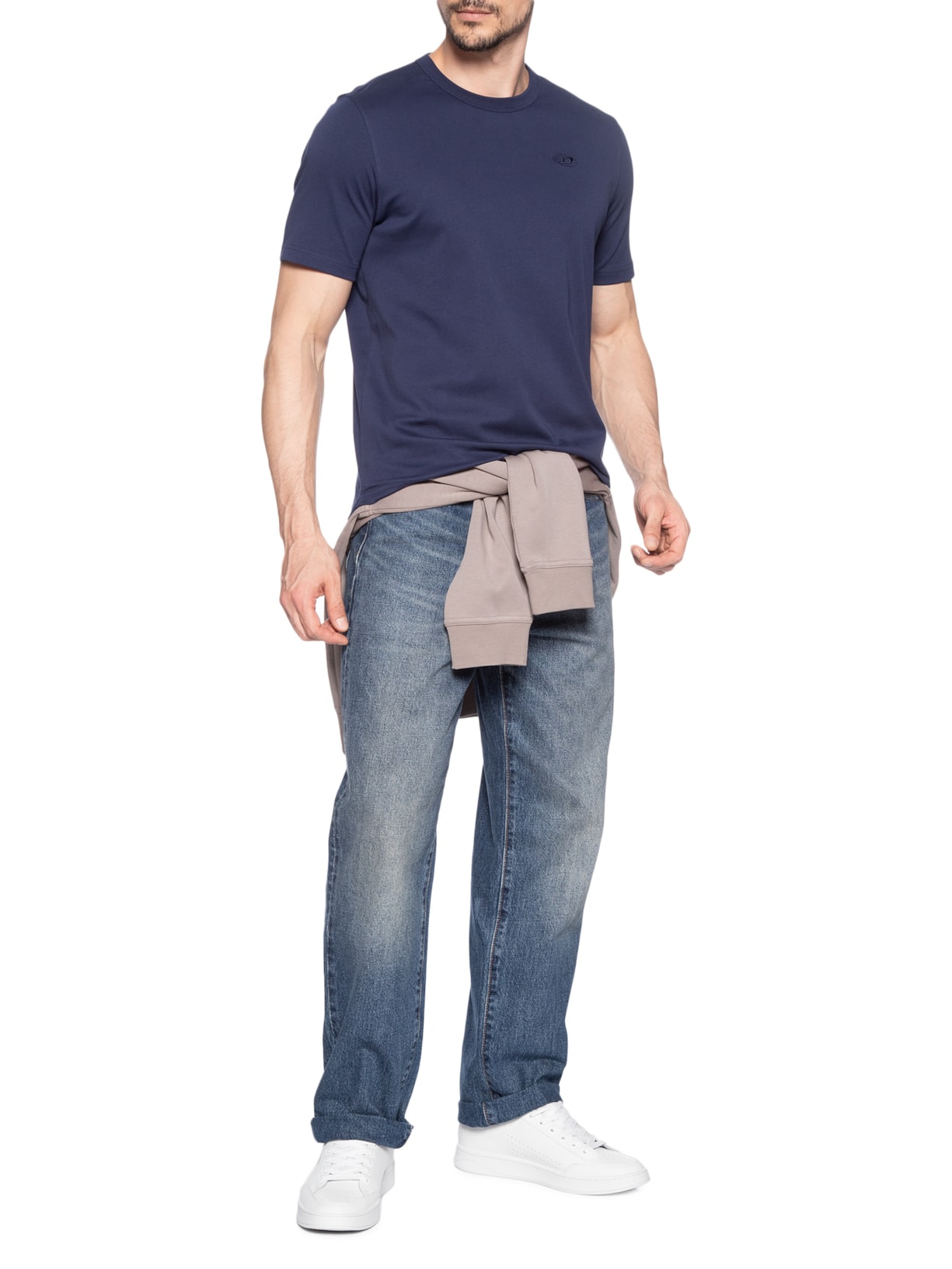 Camiseta Masculina T-Adjust-Slits-R17 Maglietta Azul Diesel