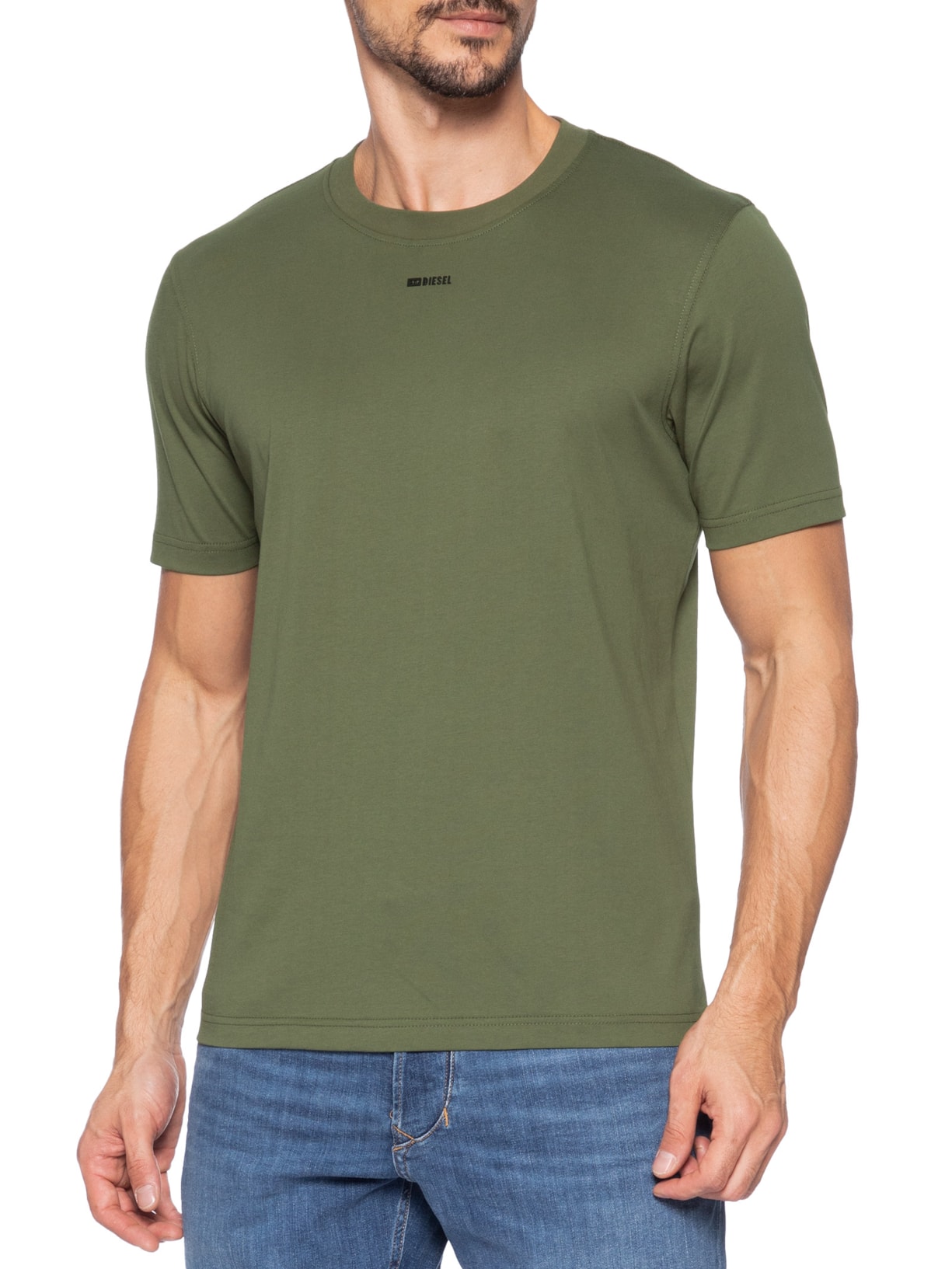 Camiseta Masculina T-Adjust-V6 Verde Diesel