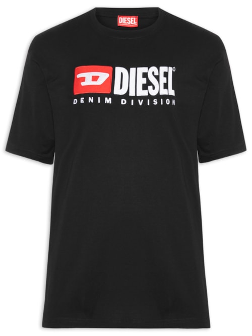 Camiseta Masculina T Box Div Logo Print E Bordado - Preto