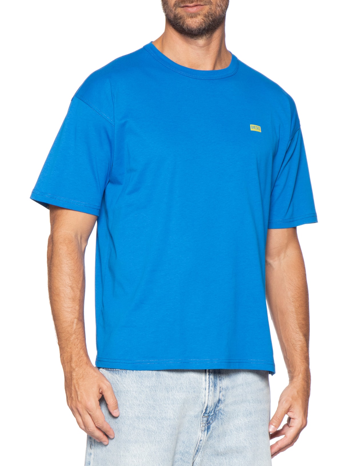 Camiseta Masculina T-Boxt-R30 Maglietta Azul Diesel