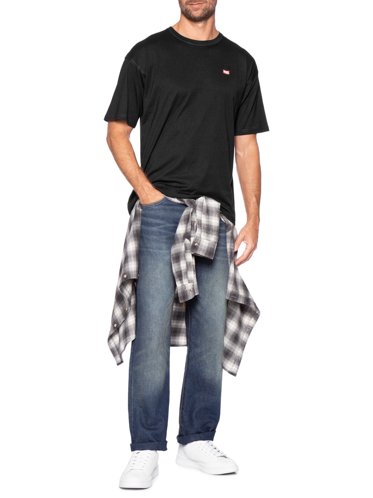 Camiseta Masculina T-Boxt-R30 Maglietta Preto Diesel