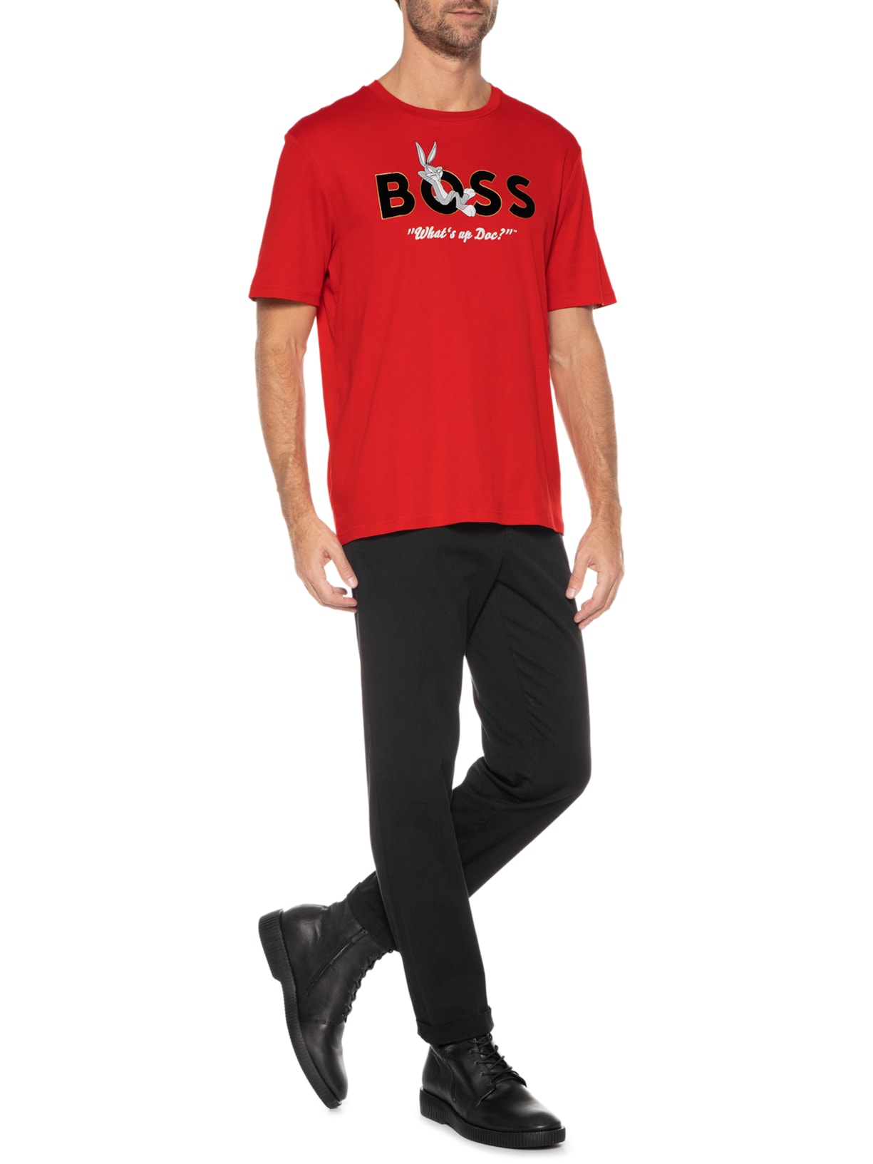 Camiseta Masculina T Bun Lny Vermelho Boss