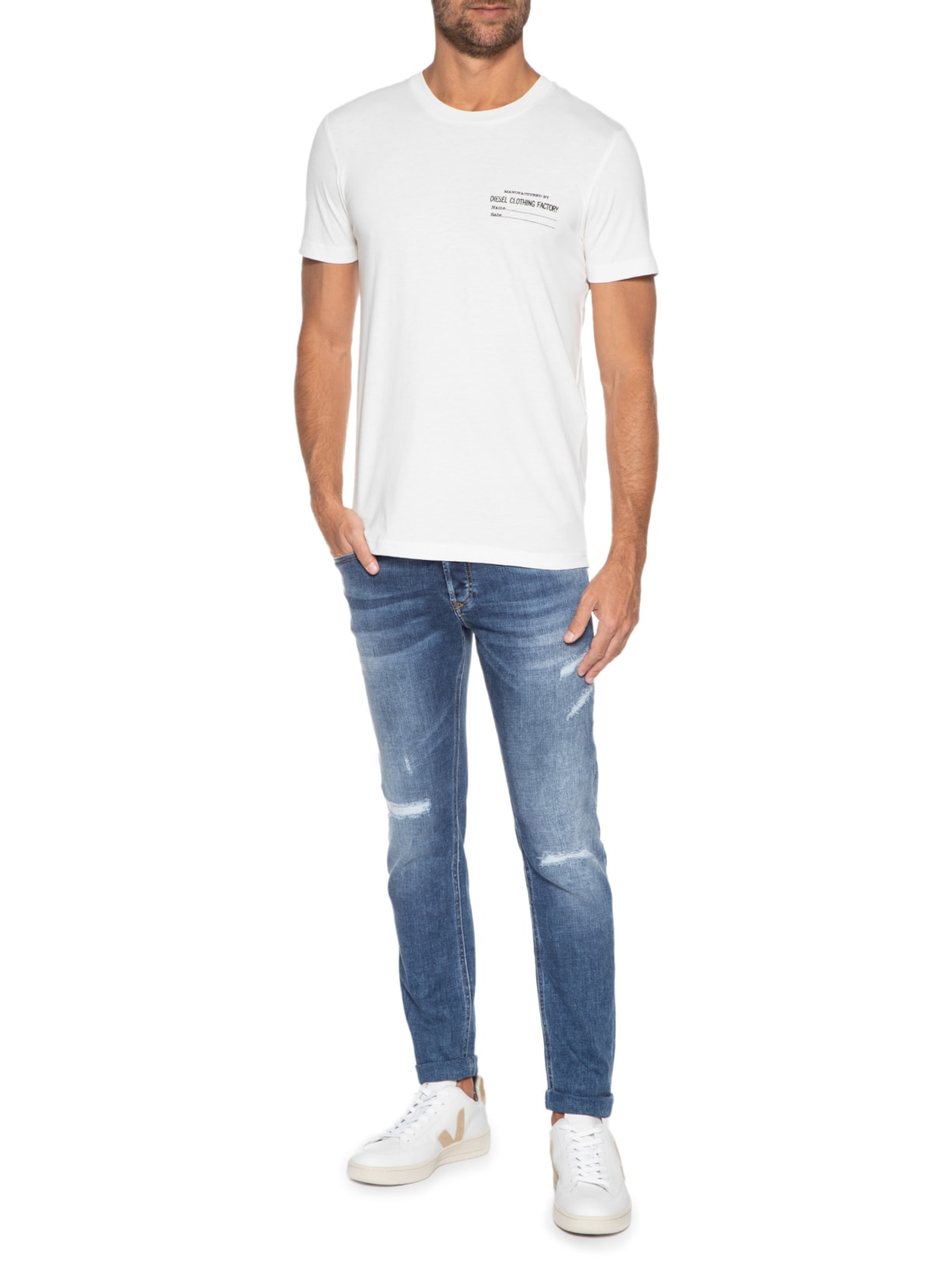 Camiseta Masculina T-diegor-c5 Off White Diesel