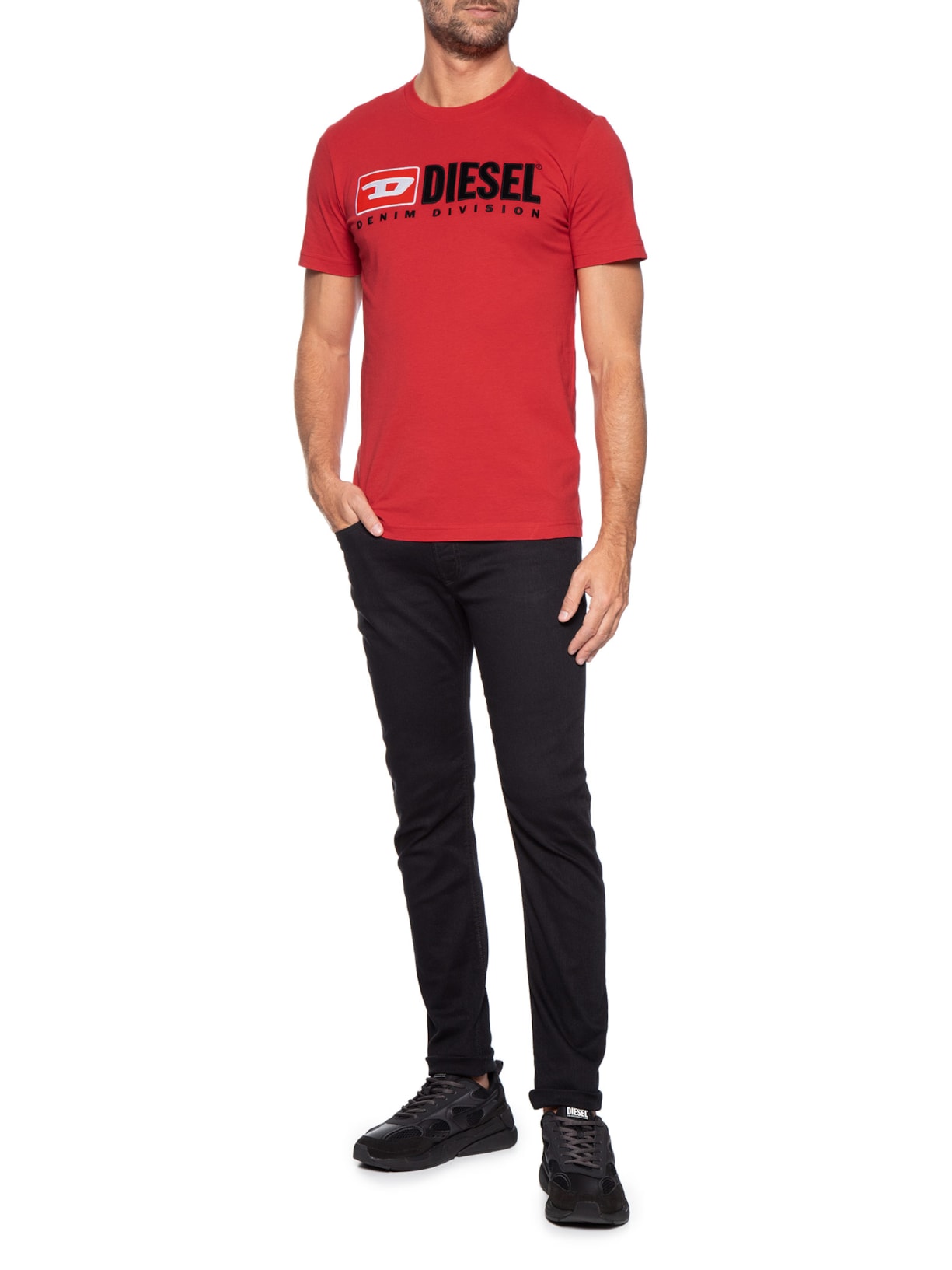 Camiseta Masculina T-diegor-div Vermelho Diesel