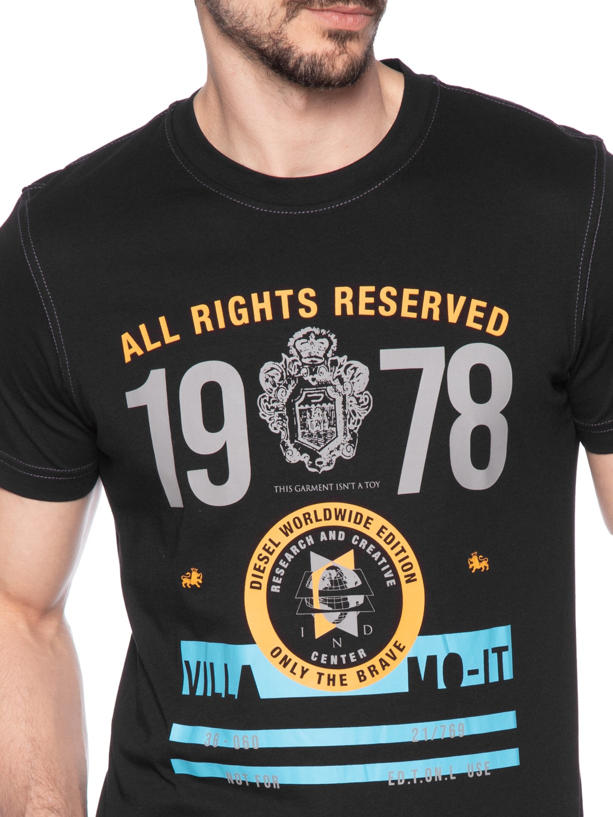 Camiseta Masculina T-Diegor K73 Maglietta Preto Diesel