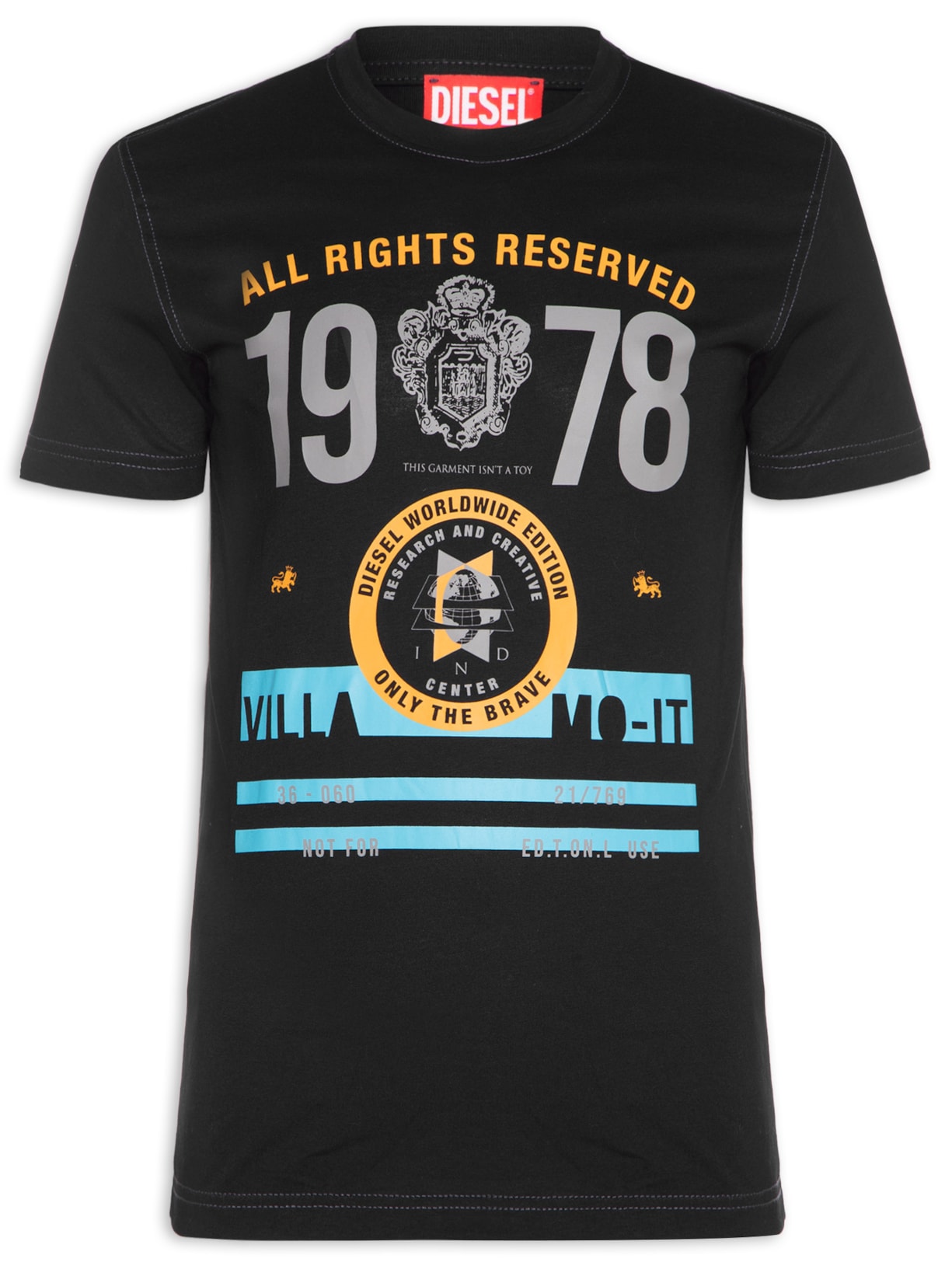 Camiseta Masculina T-Diegor K73 Maglietta Preto Diesel