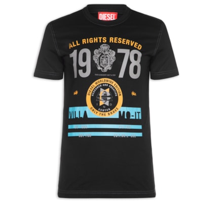 Camiseta Masculina T-Diegor K73 Maglietta - Preto