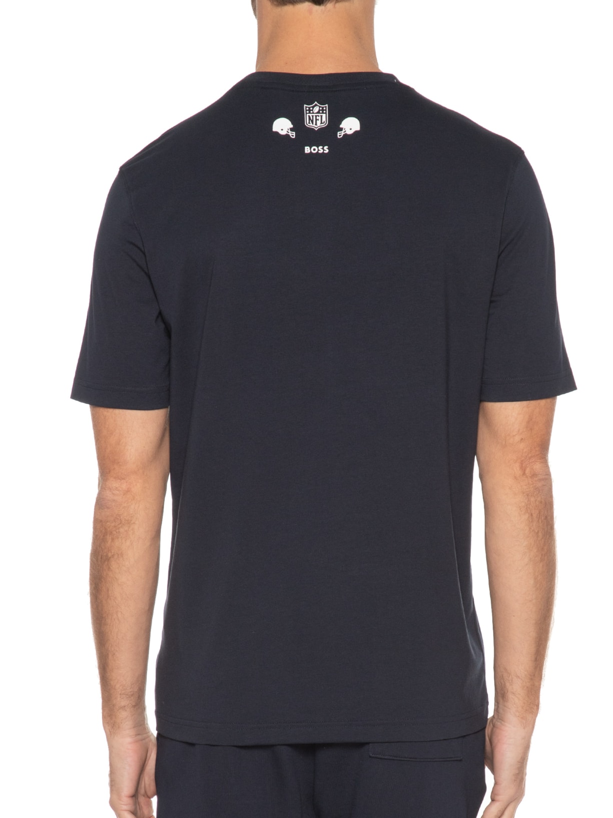 Camiseta Masculina T Huddle Nfl Azul Boss