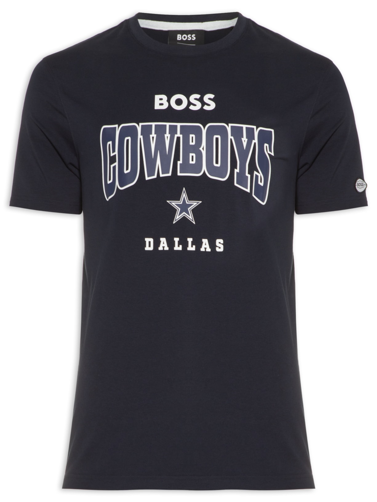 Camiseta Masculina T Huddle Nfl Azul Boss