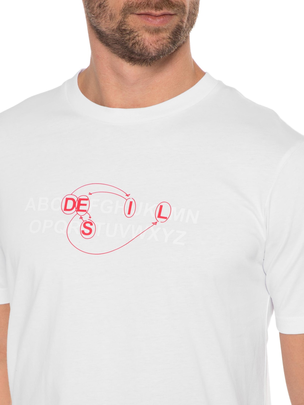 Camiseta Masculina T-just-b76 Maglietta Branco Diesel