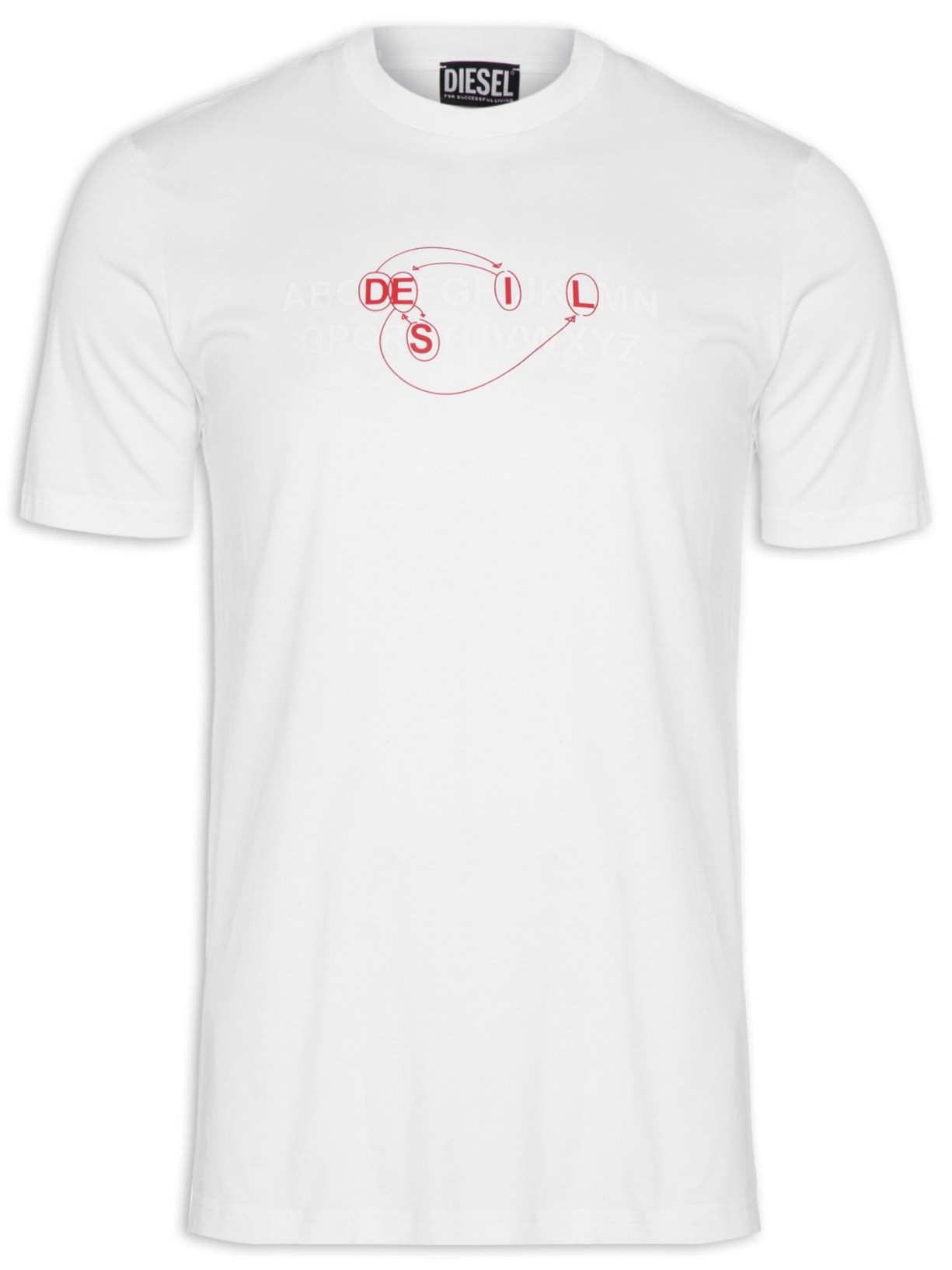 Camiseta Masculina T-just-b76 Maglietta Branco Diesel