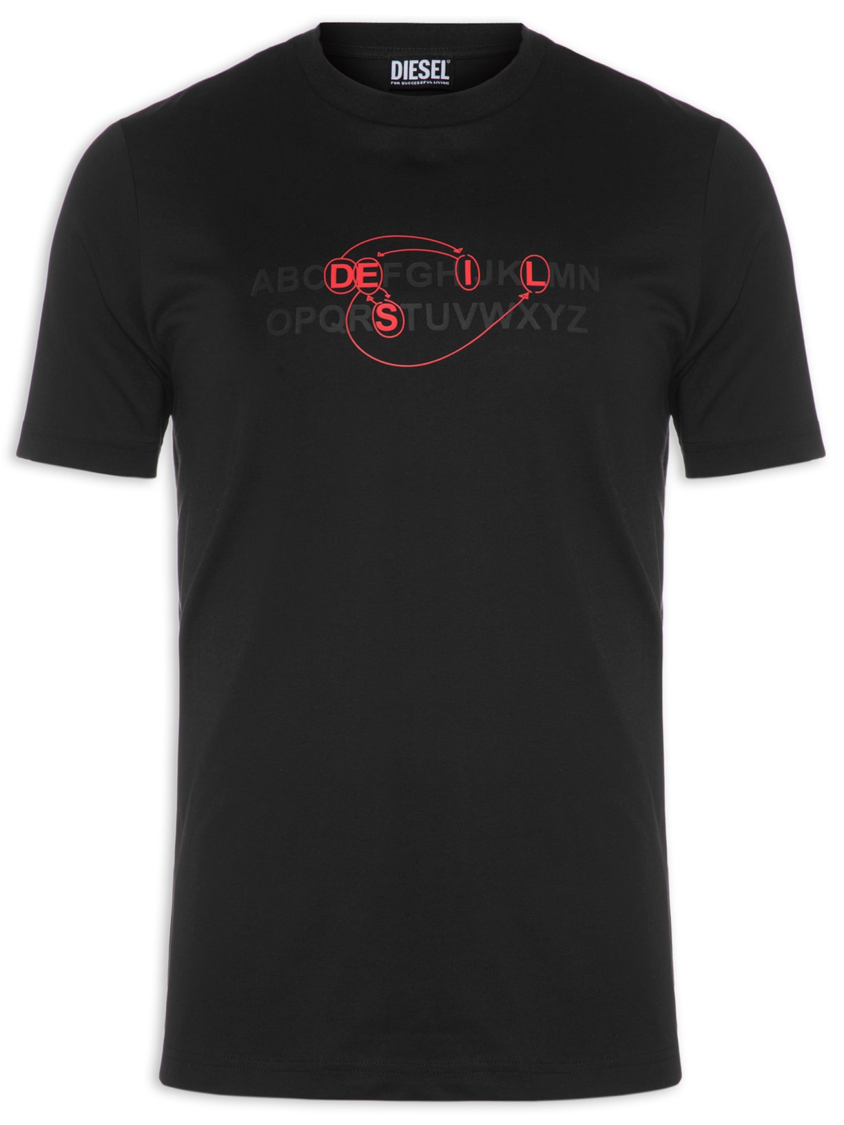 Camiseta Masculina T-just-b76 Maglietta - Preto