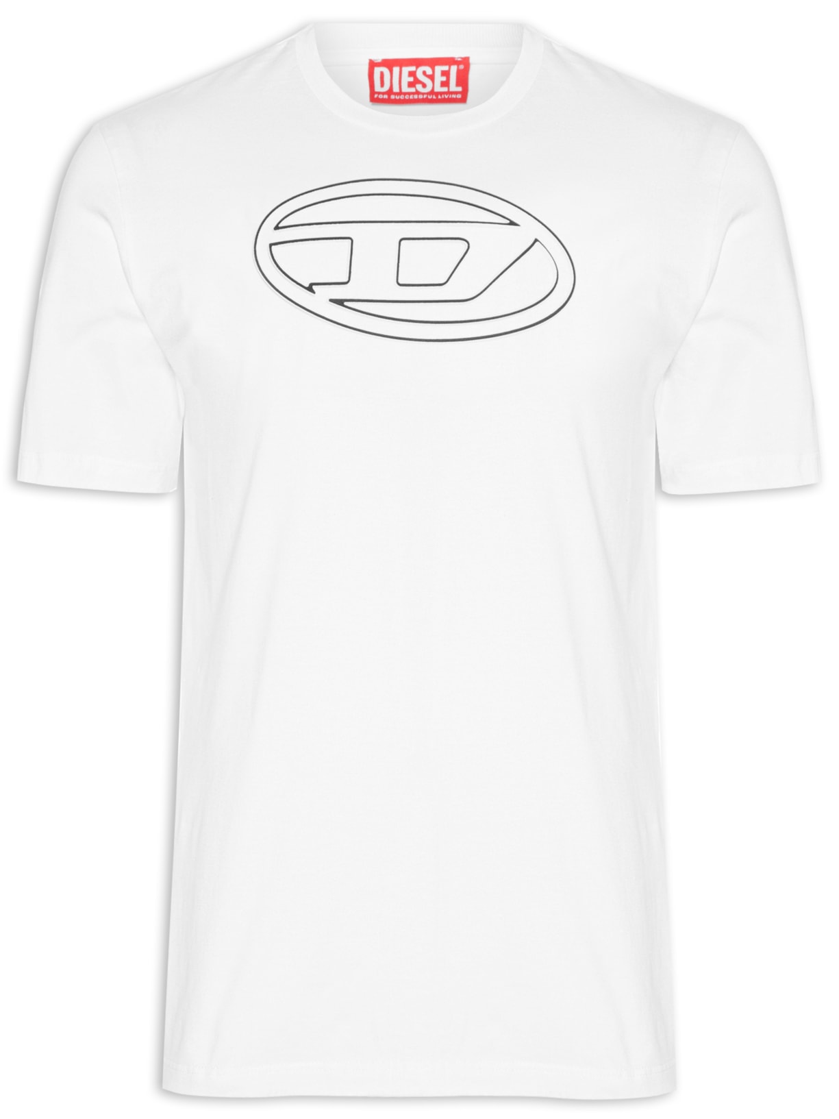 Camiseta Masculina T Just Bigoval - Branco